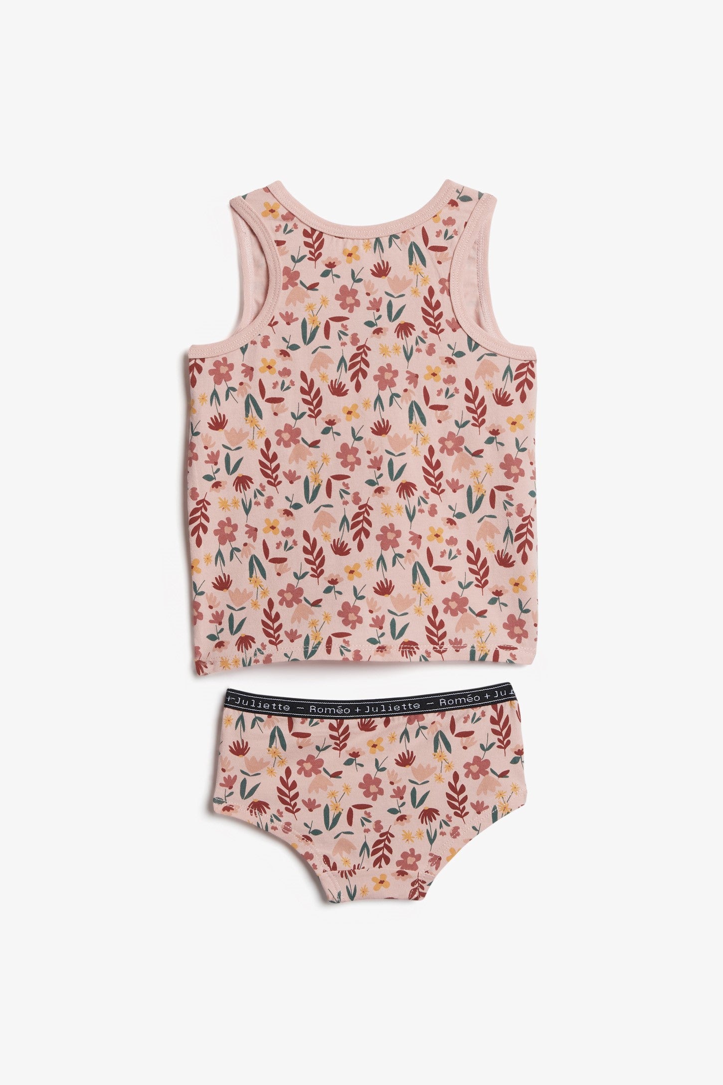 Ensemble camisole et culotte - Enfant fille && ROSE CENDRE