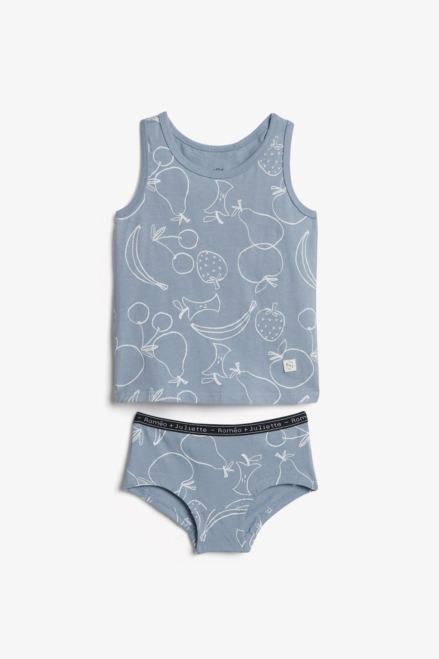 Ensemble camisole et culotte - Enfant fille && GRIS ARGENT