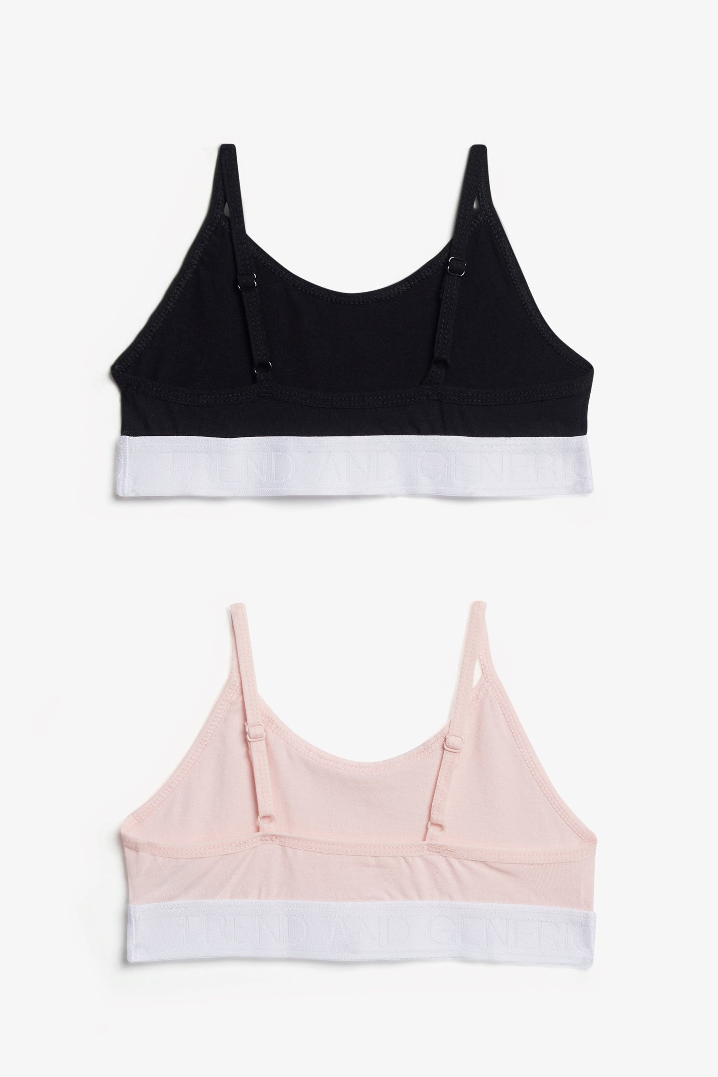 Lot de 2 bralettes en coton - Femme && NOIR