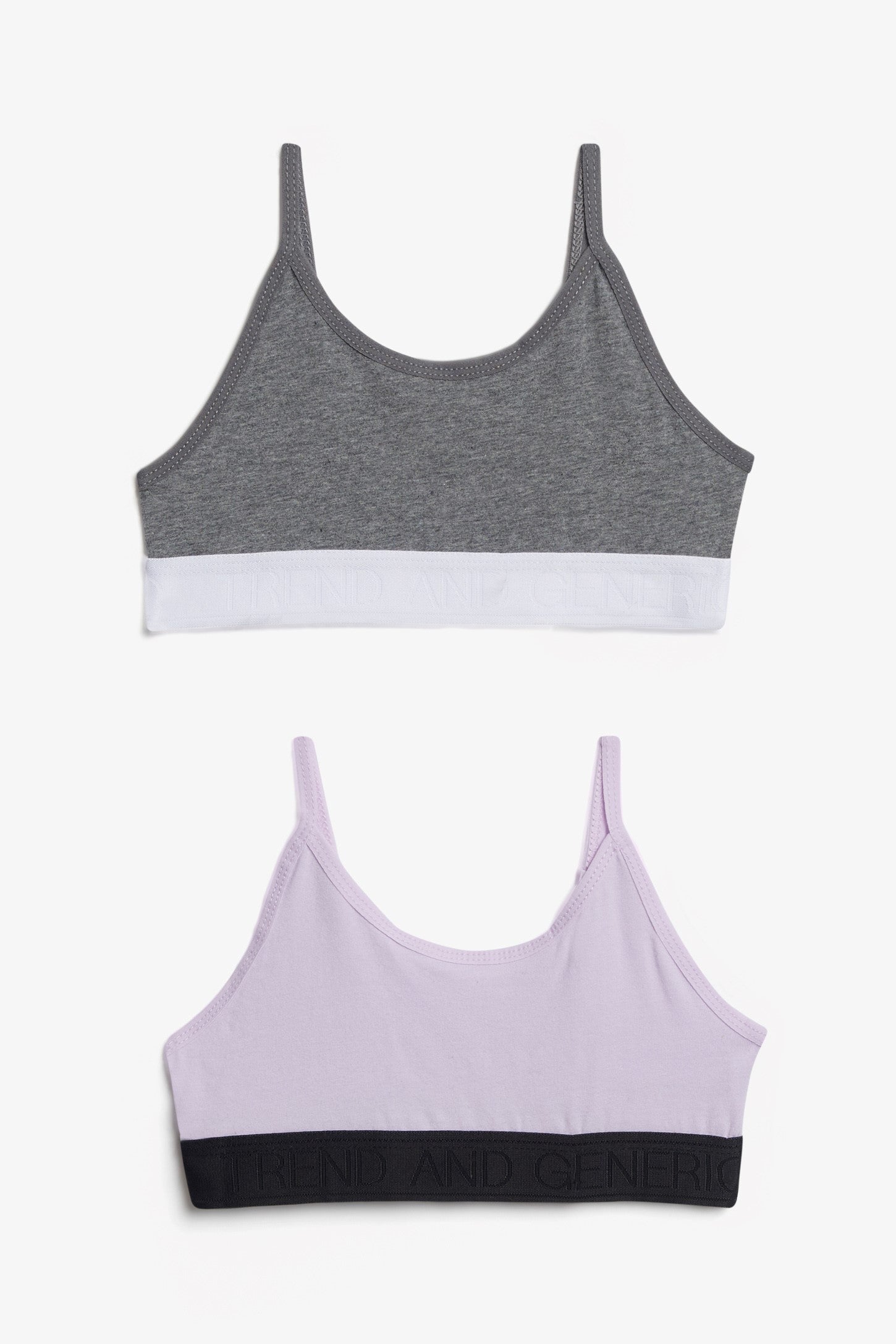 Lot de 2 bralettes en coton - Femme && LILAS