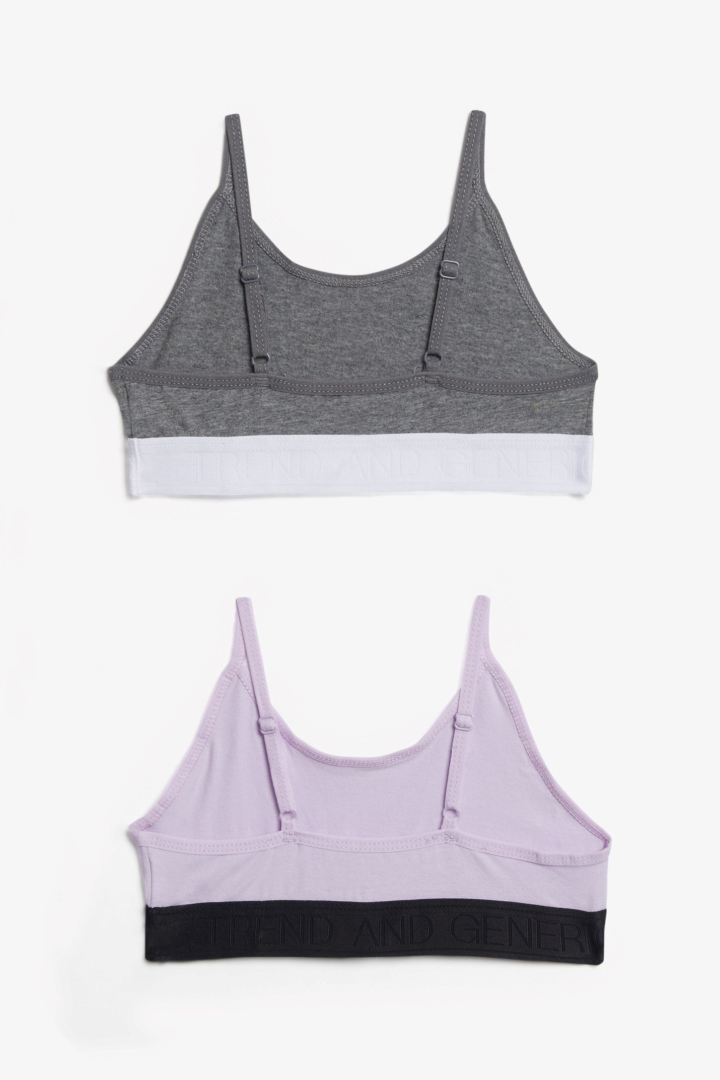 Lot de 2 bralettes en coton - Femme && LILAS