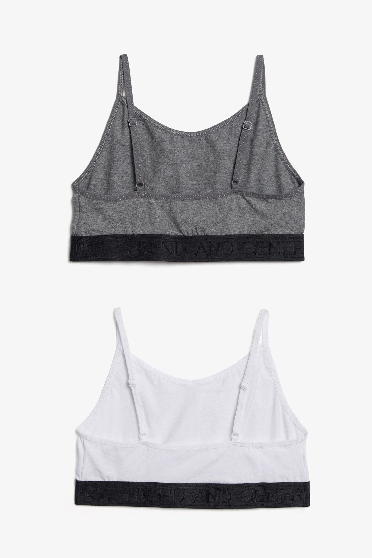 Lot de 2 bralettes en coton - Ado fille && GRIS MIXTE