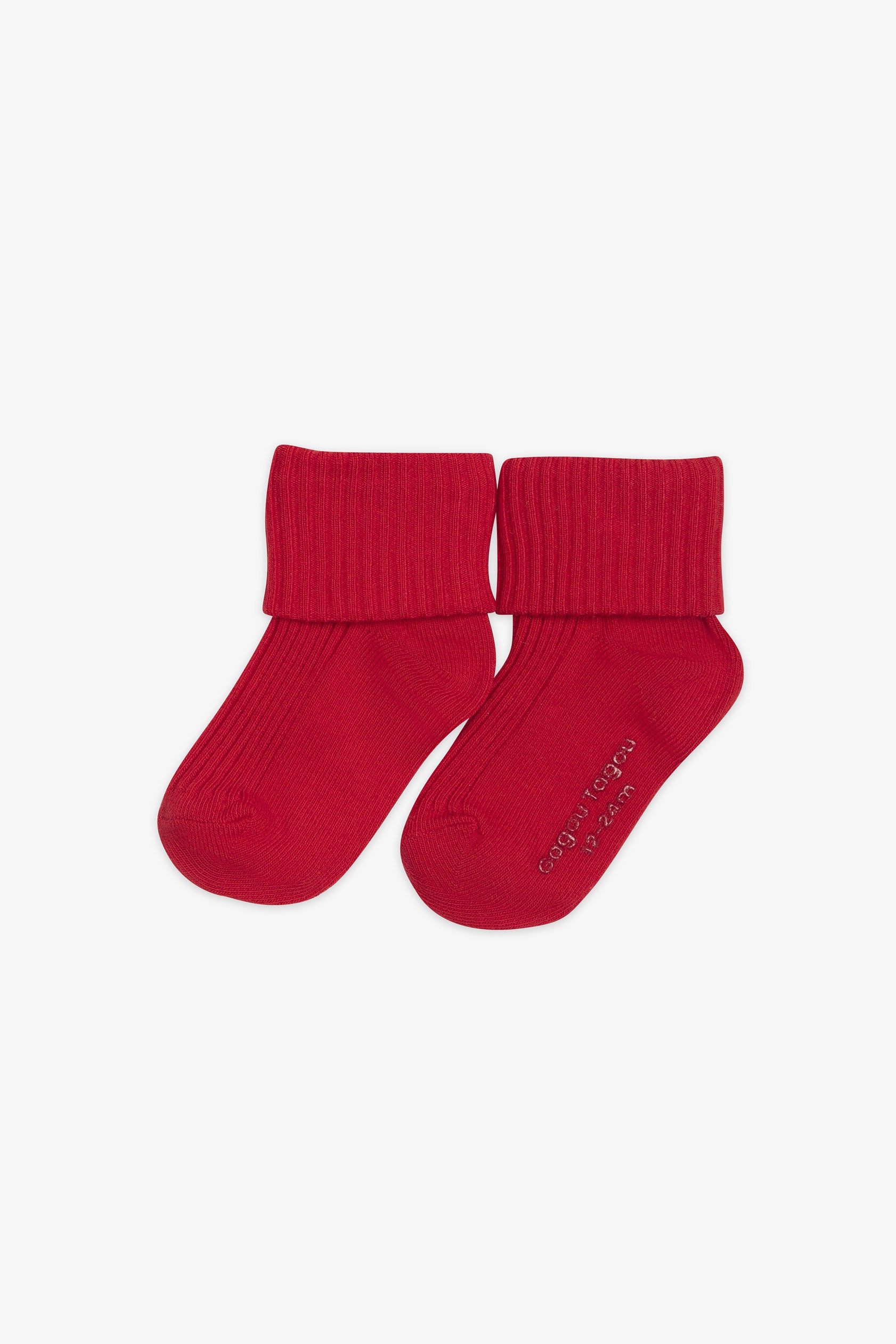 Chaussettes côtelées - Bébé garçon && ROUGE