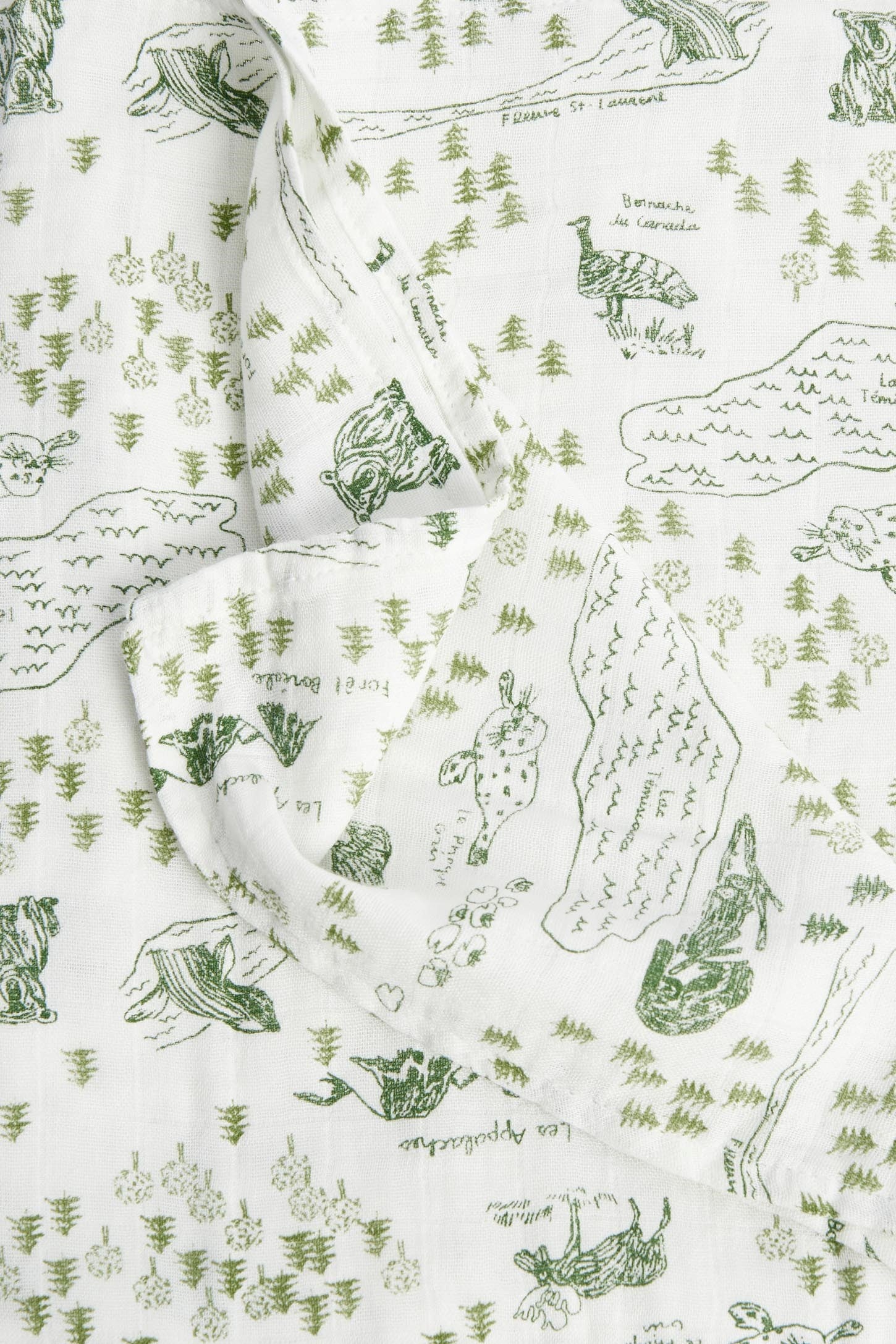 Couverture mousseline en bamboo et coton - Bébé && VERT