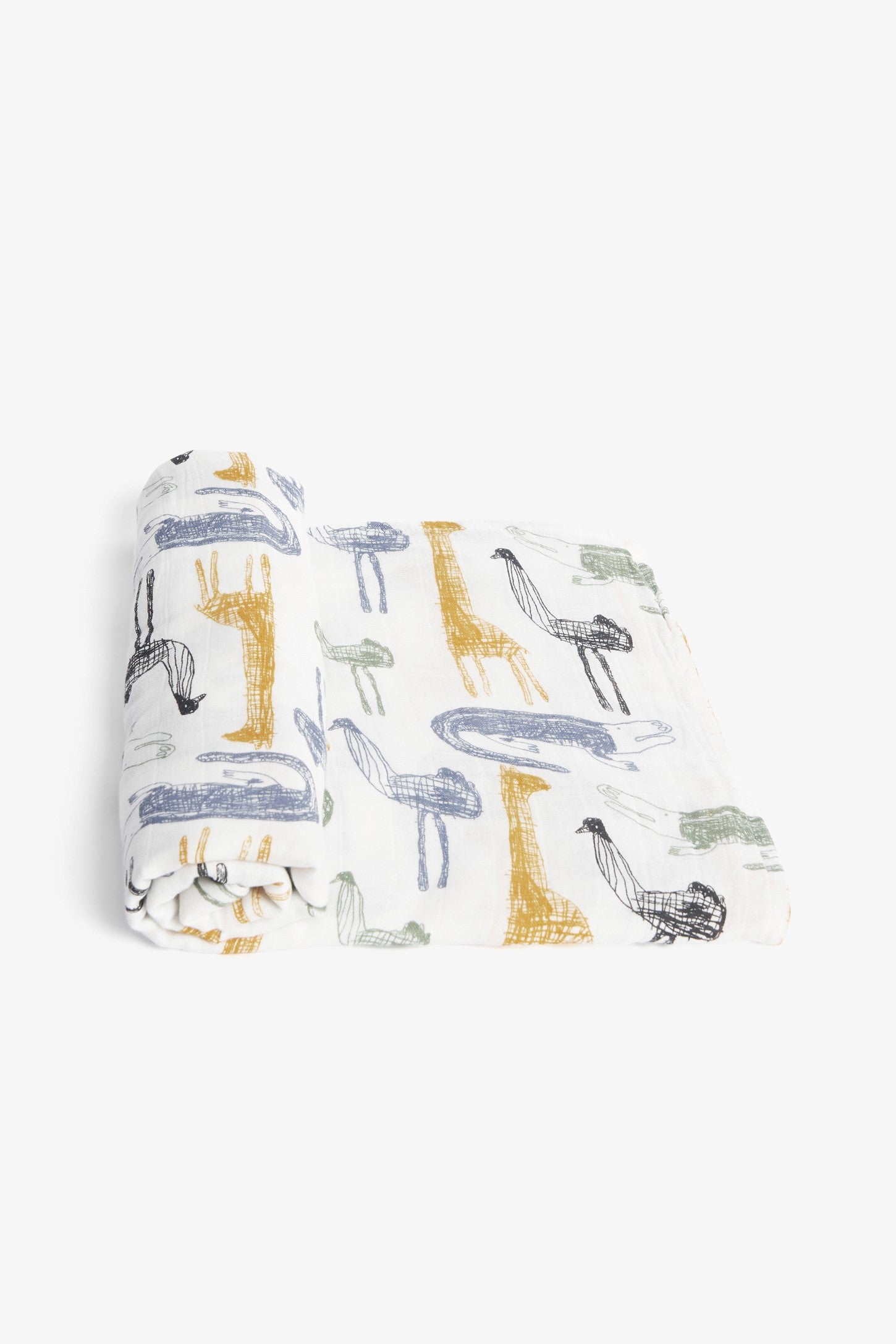 Couverture mousseline en bamboo et coton - Bébé && BLEU