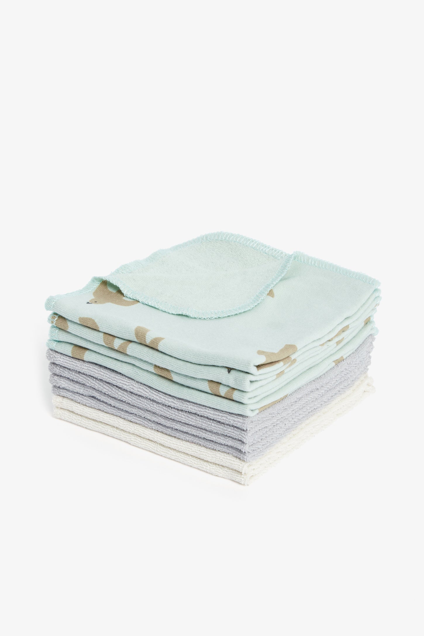 Lot 8 Débarbouillettes Bébé 30x30cm - Coton Doux, Pour Le Bain Et Le Change - 5