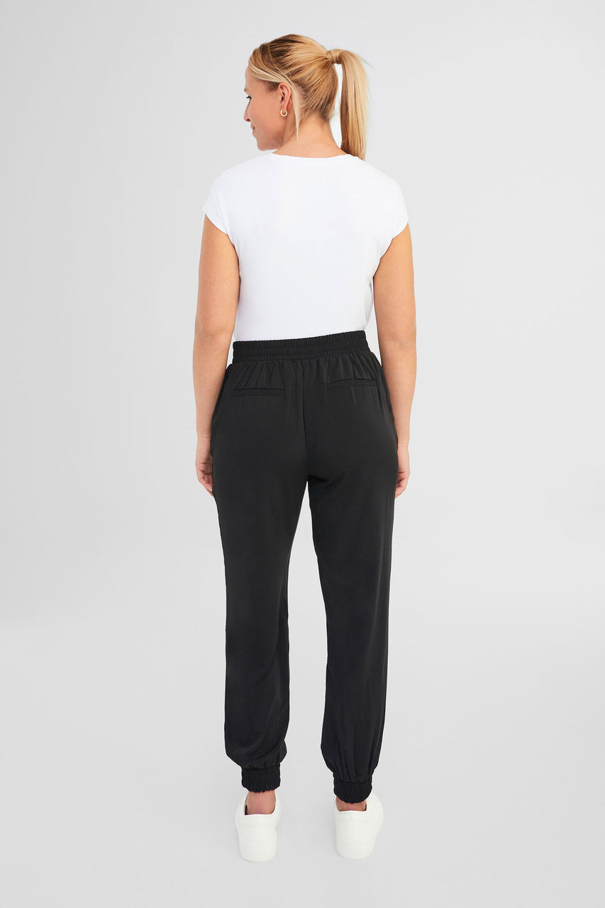 Pantalon jogger en twill - Femme && NOIR