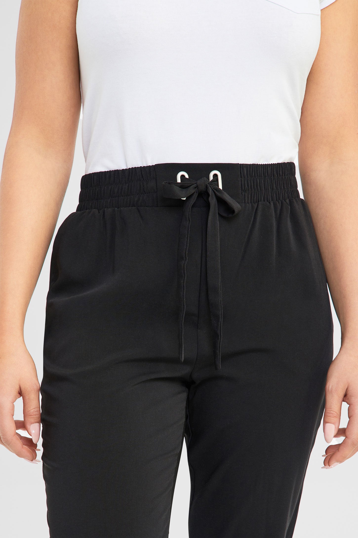 Pantalon jogger en twill - Femme && NOIR