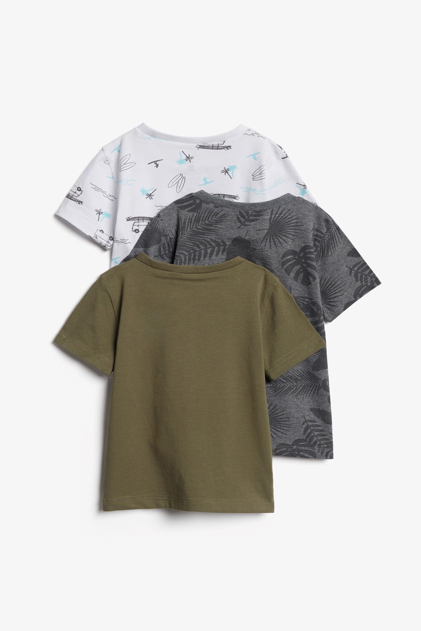 Lot de 3 t-shirts en coton - Bébé garçon && VERT