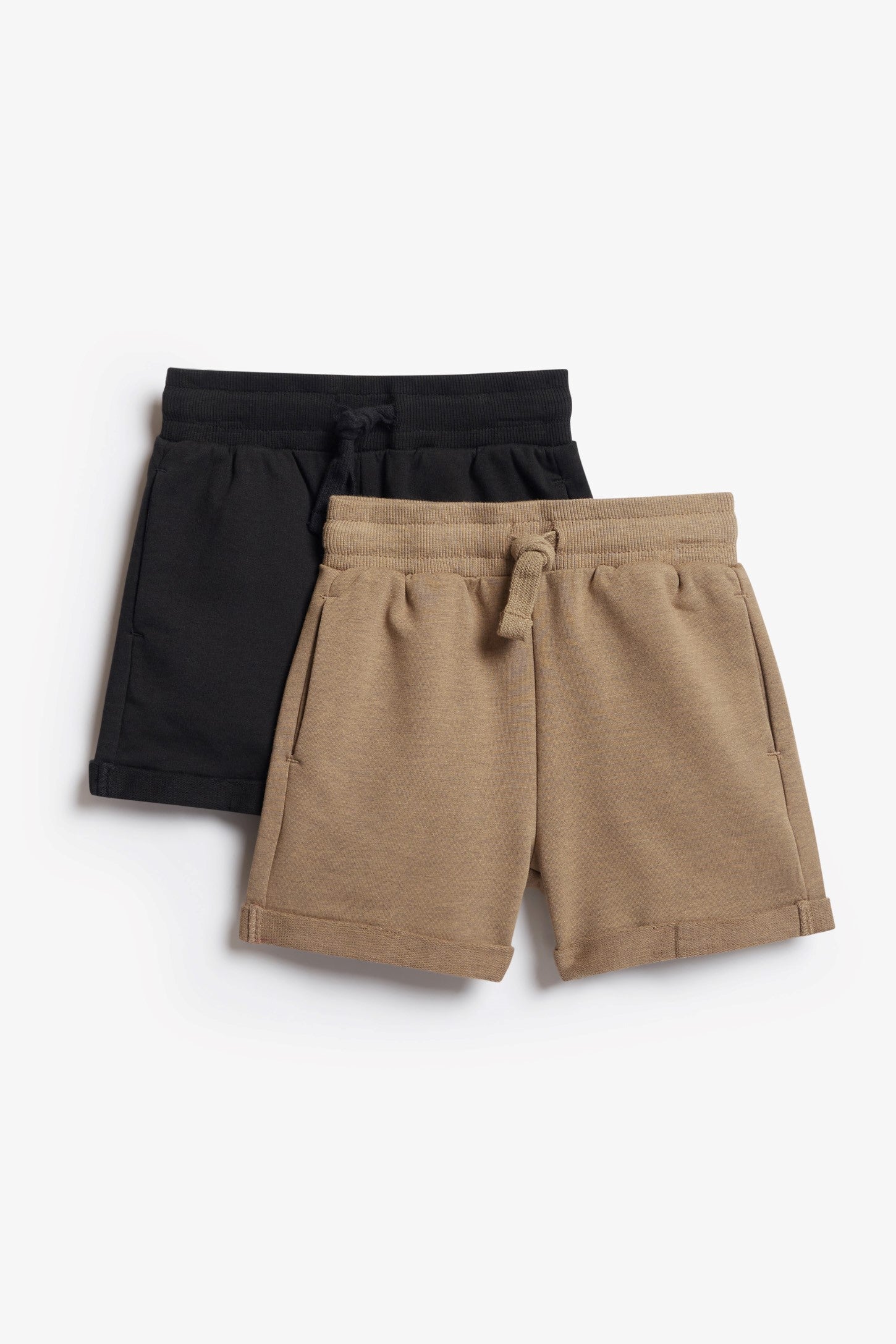 Lot de 2 shorts ouatés, 2T-3T - Bébé garçon && NOIR