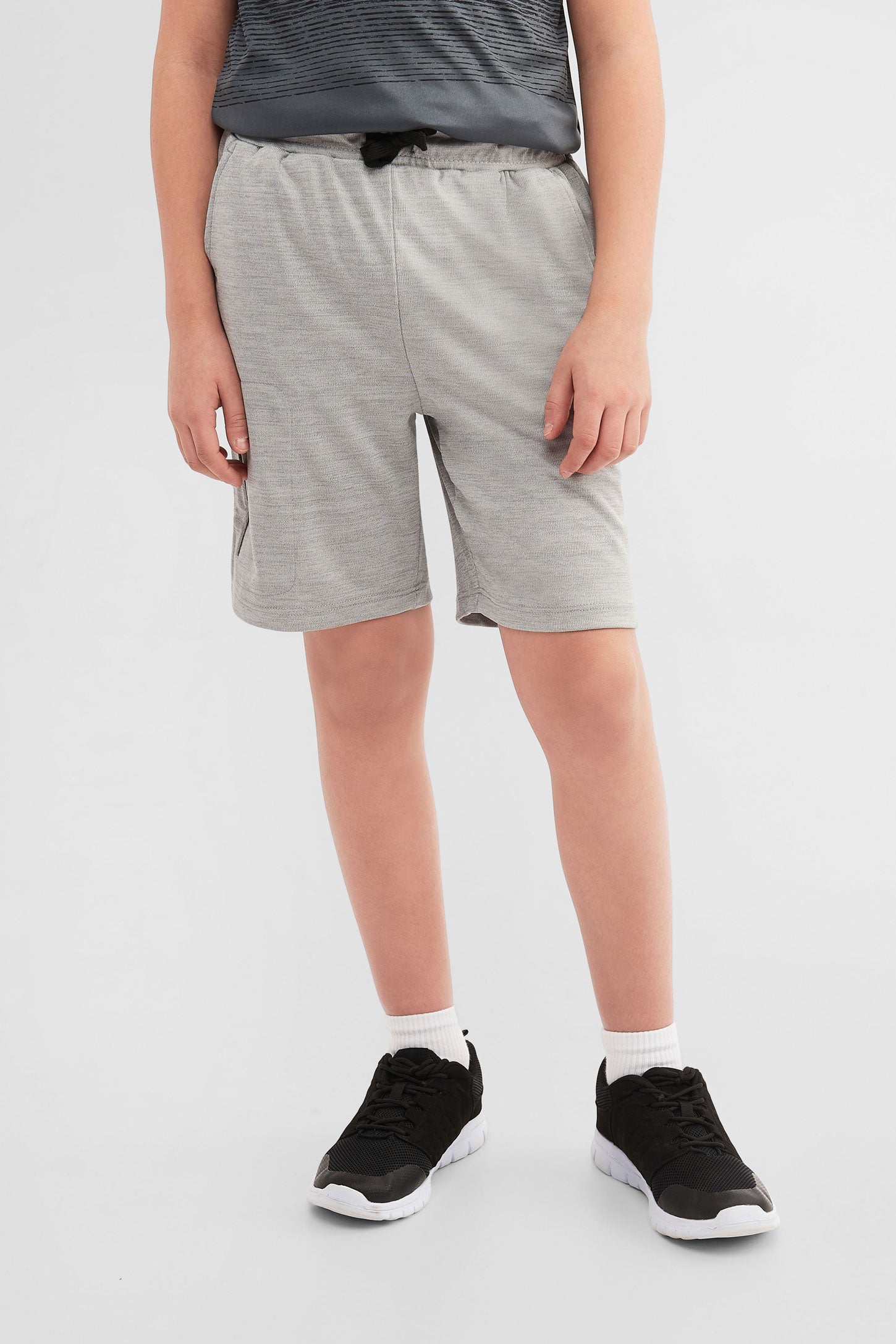 Short athlétique léger - Ado garçon && GRIS MIXTE