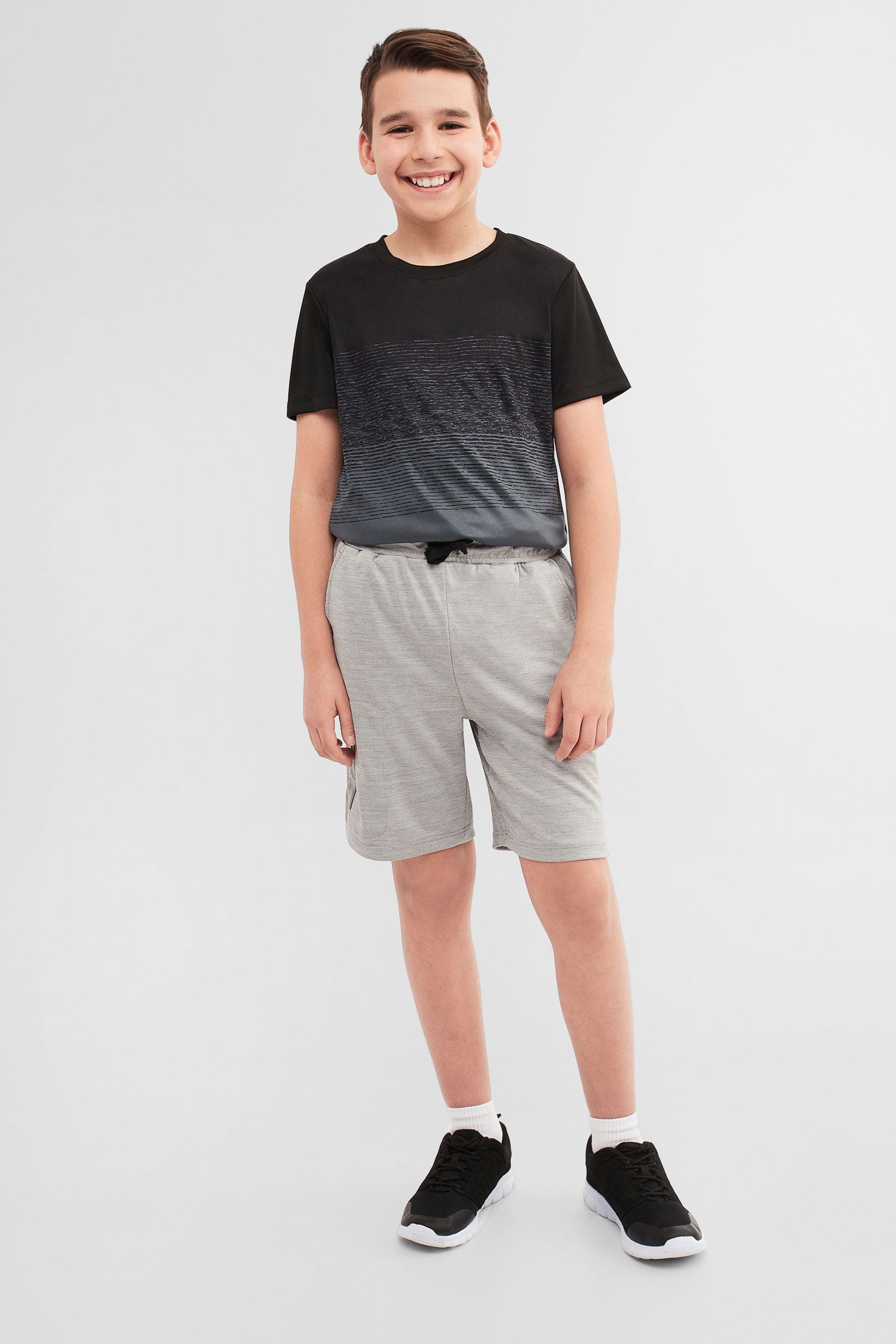 Short athlétique léger - Ado garçon && GRIS MIXTE