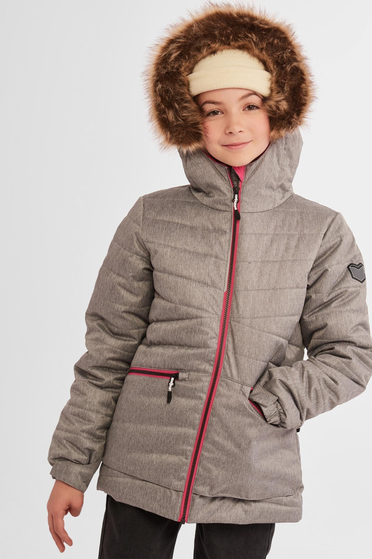 Manteau de ski hiver - Ado fille && GRIS MIXTE