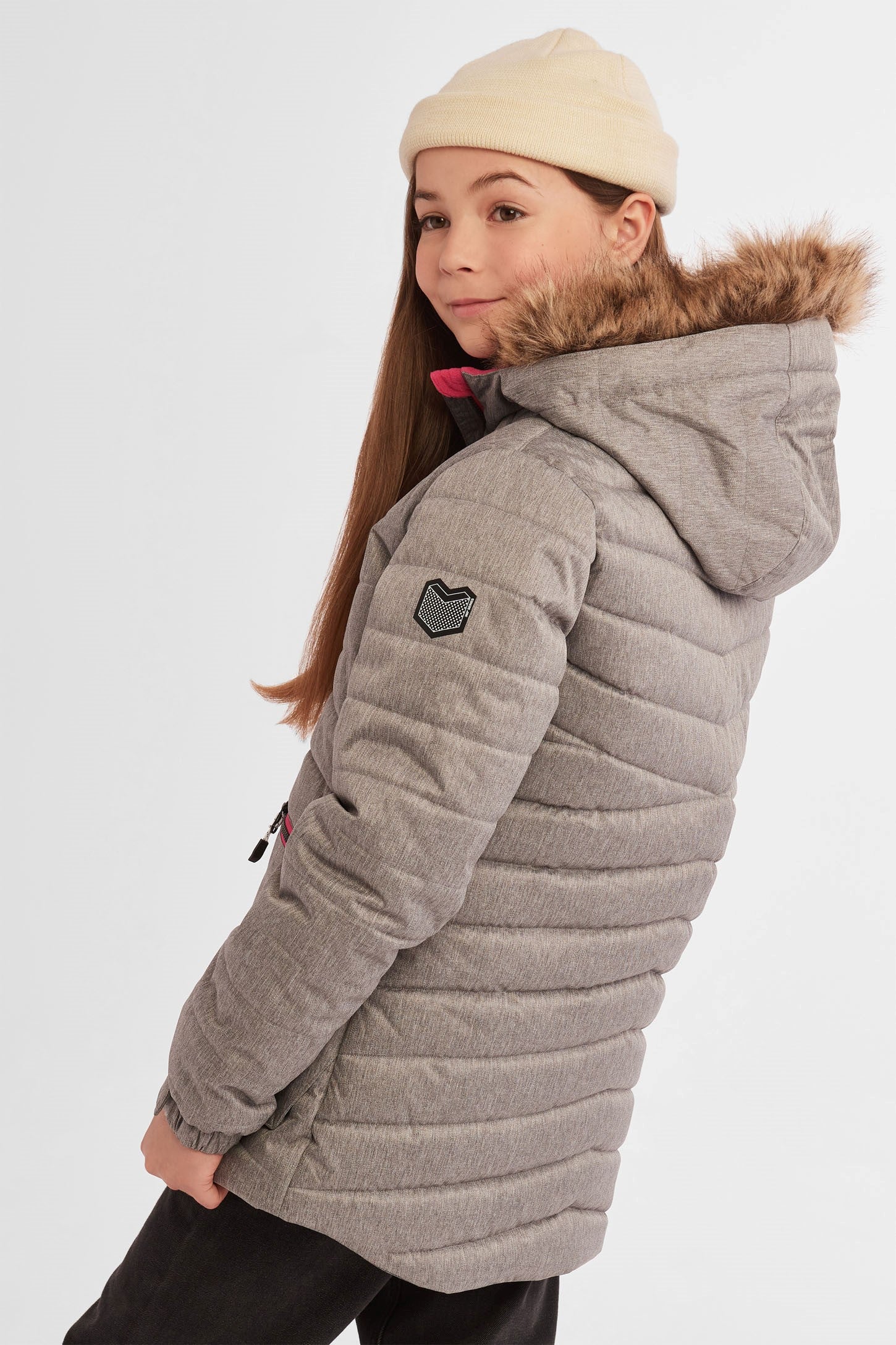 Manteau de ski hiver - Ado fille && GRIS MIXTE
