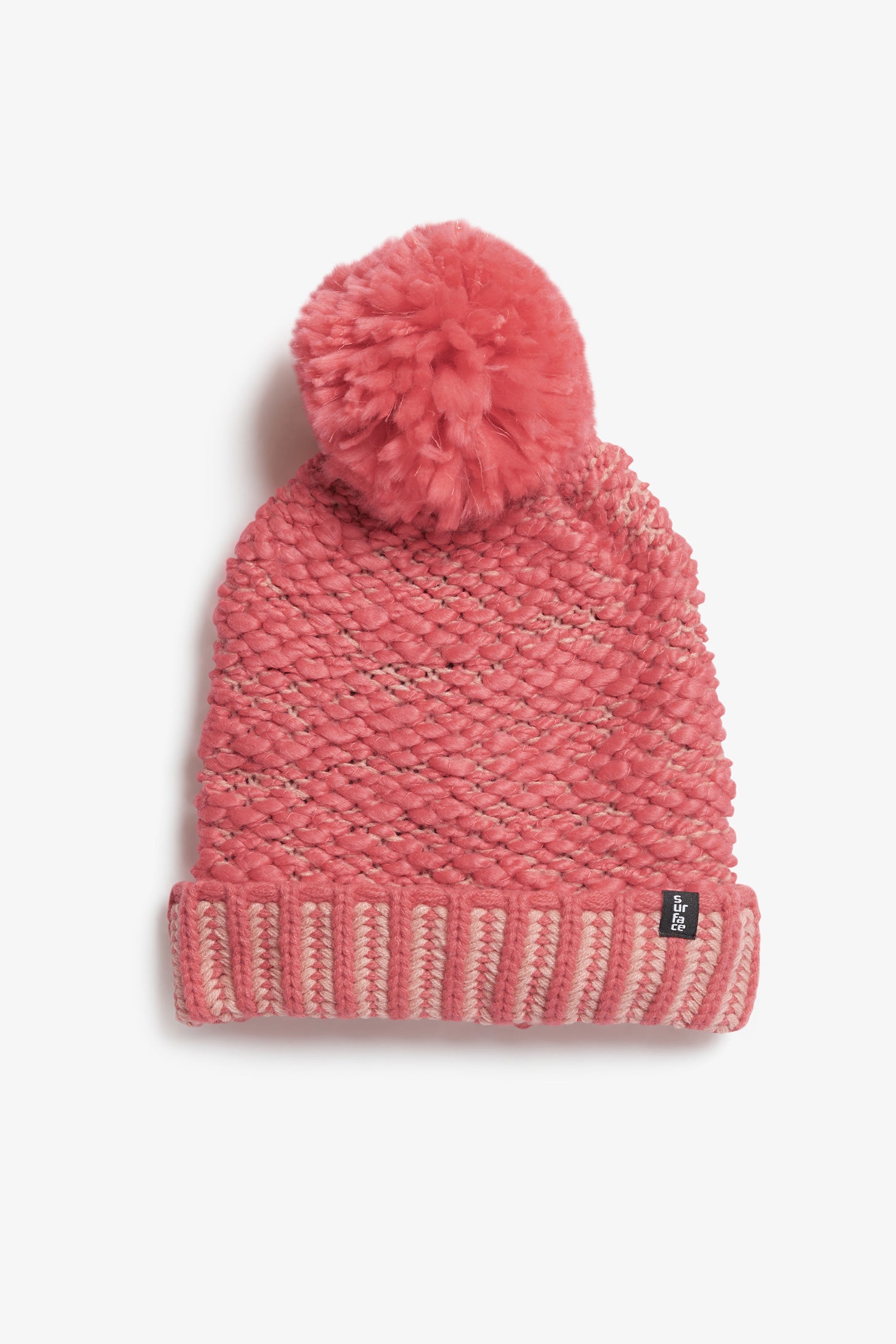 Tuque à pompon en tricot doublée - Ado fille && ROSE