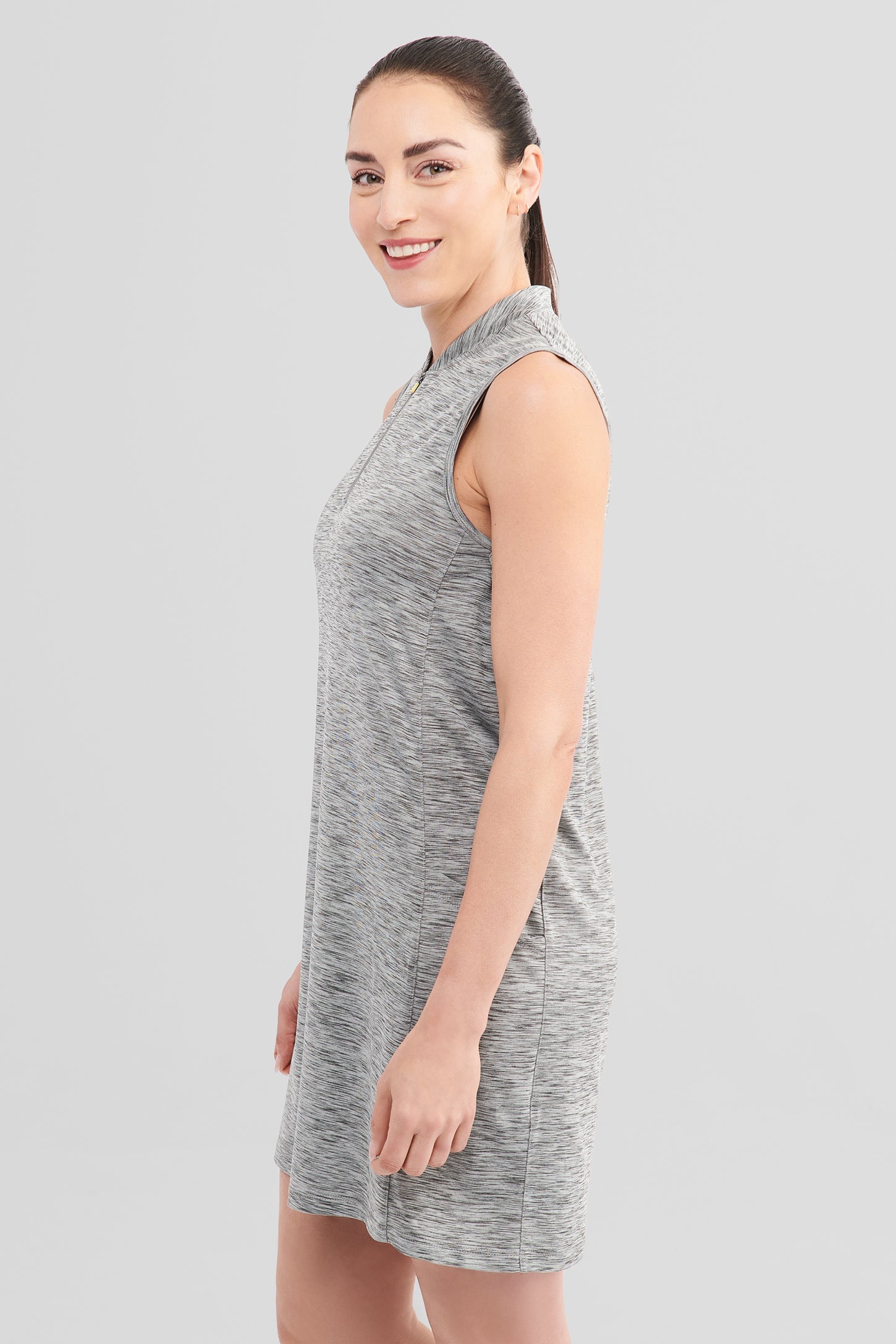 Robe polo athlétique sans manches - Femme && GRIS MIXTE