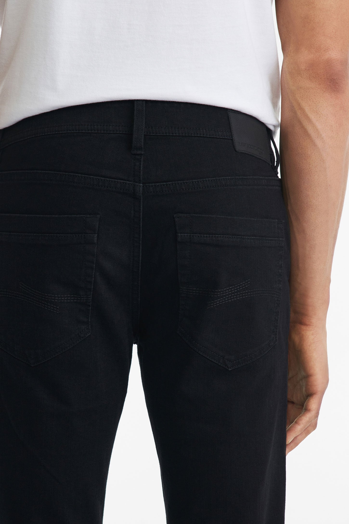 Jeans 5 poches coupe ajustée 32'' - Homme && NOIR
