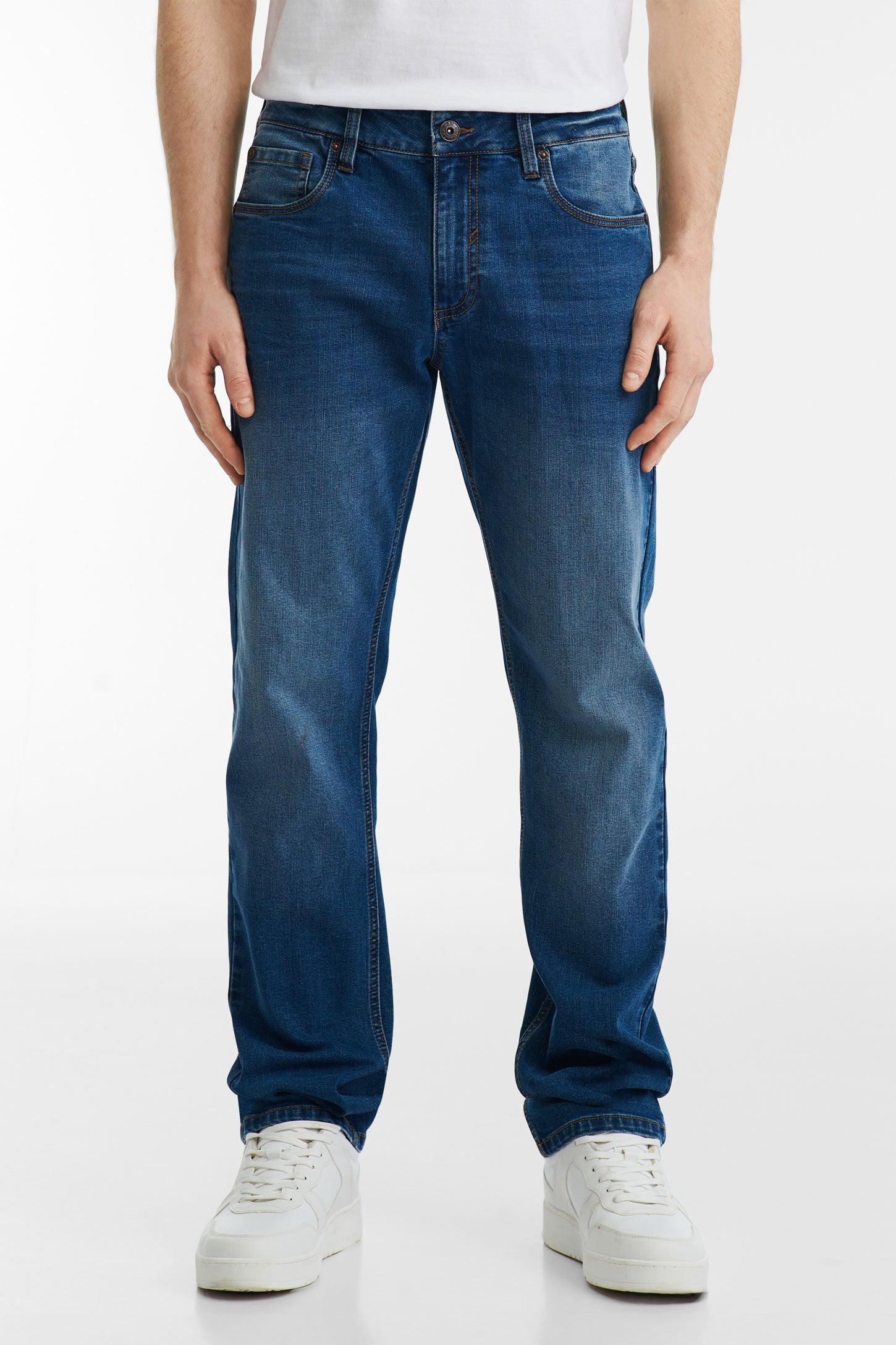 Jeans 5 poches coupe régulière 30'' - Homme && MARIN
