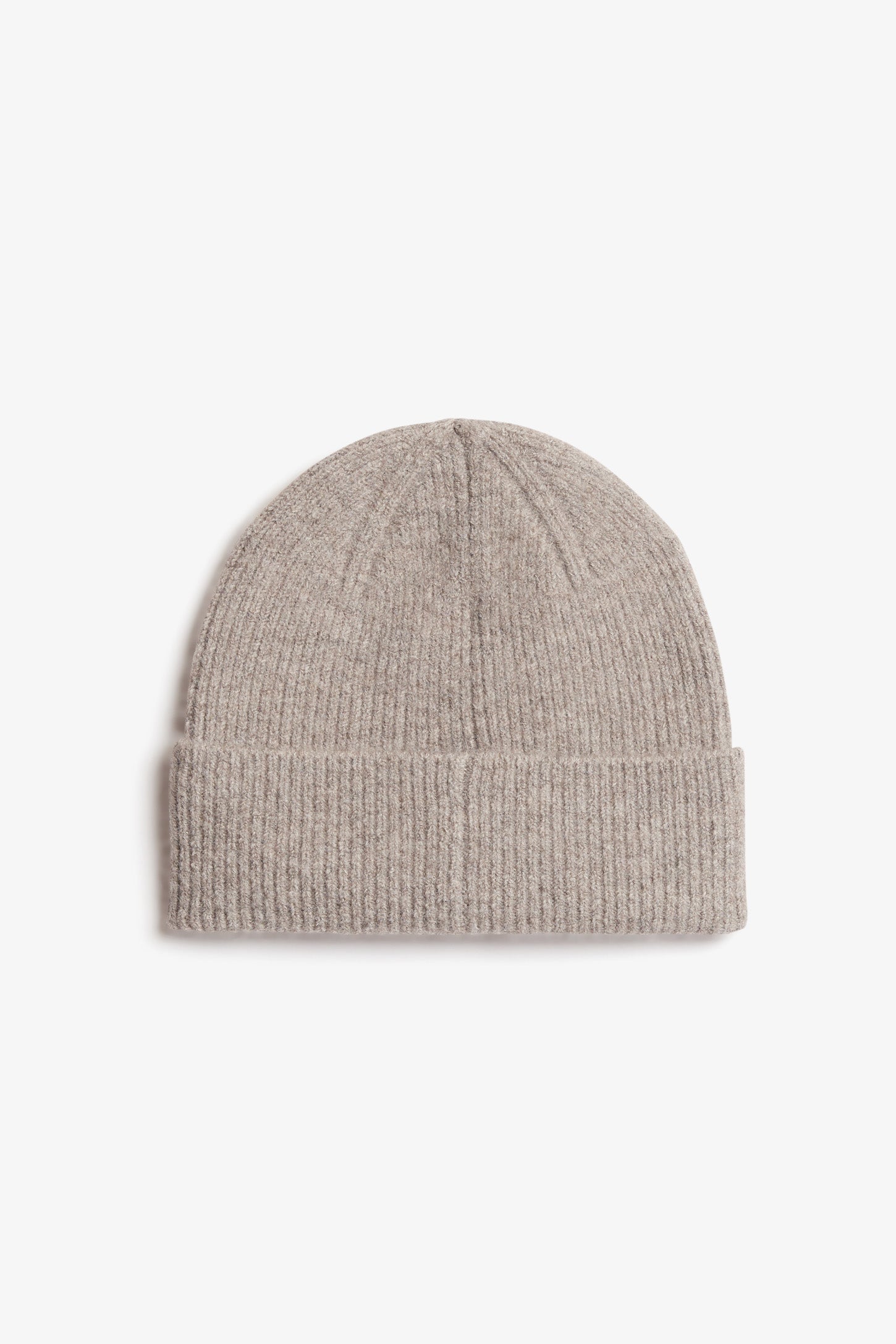 Tuque à revers en tricot doublée - Femme && GRIS PALE