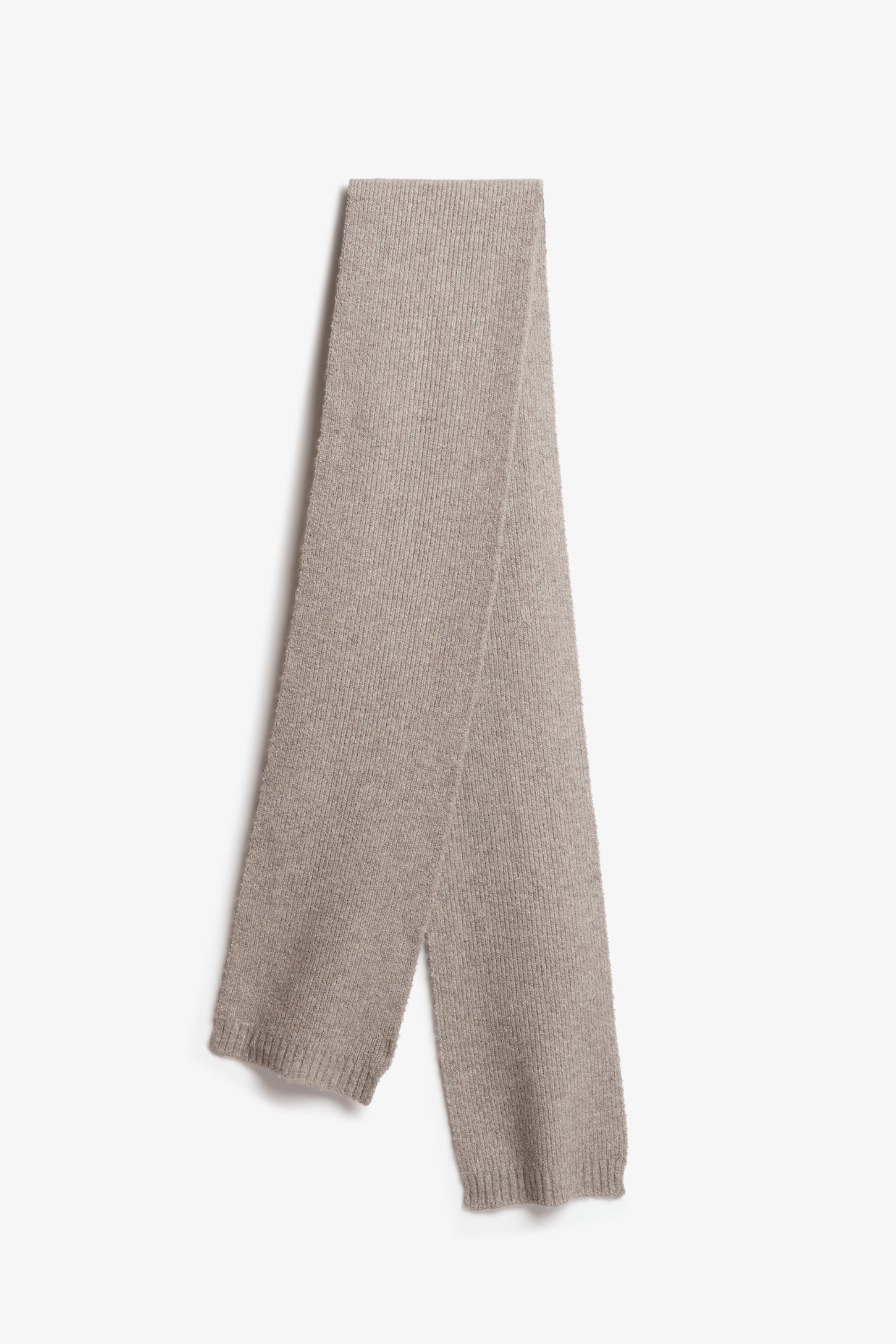 Foulard en tricot, polyester recyclé - Femme && GRIS PALE
