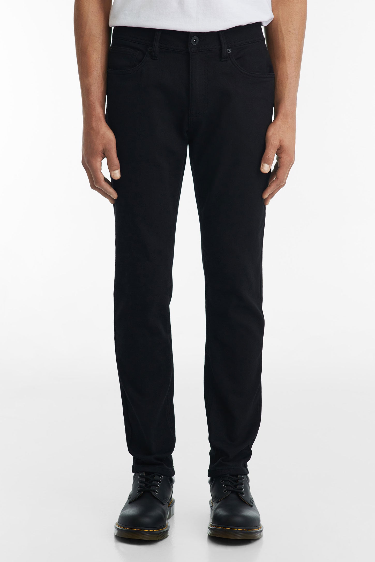Jeans 5 poches coupe ajustée 34'' - Homme && NOIR