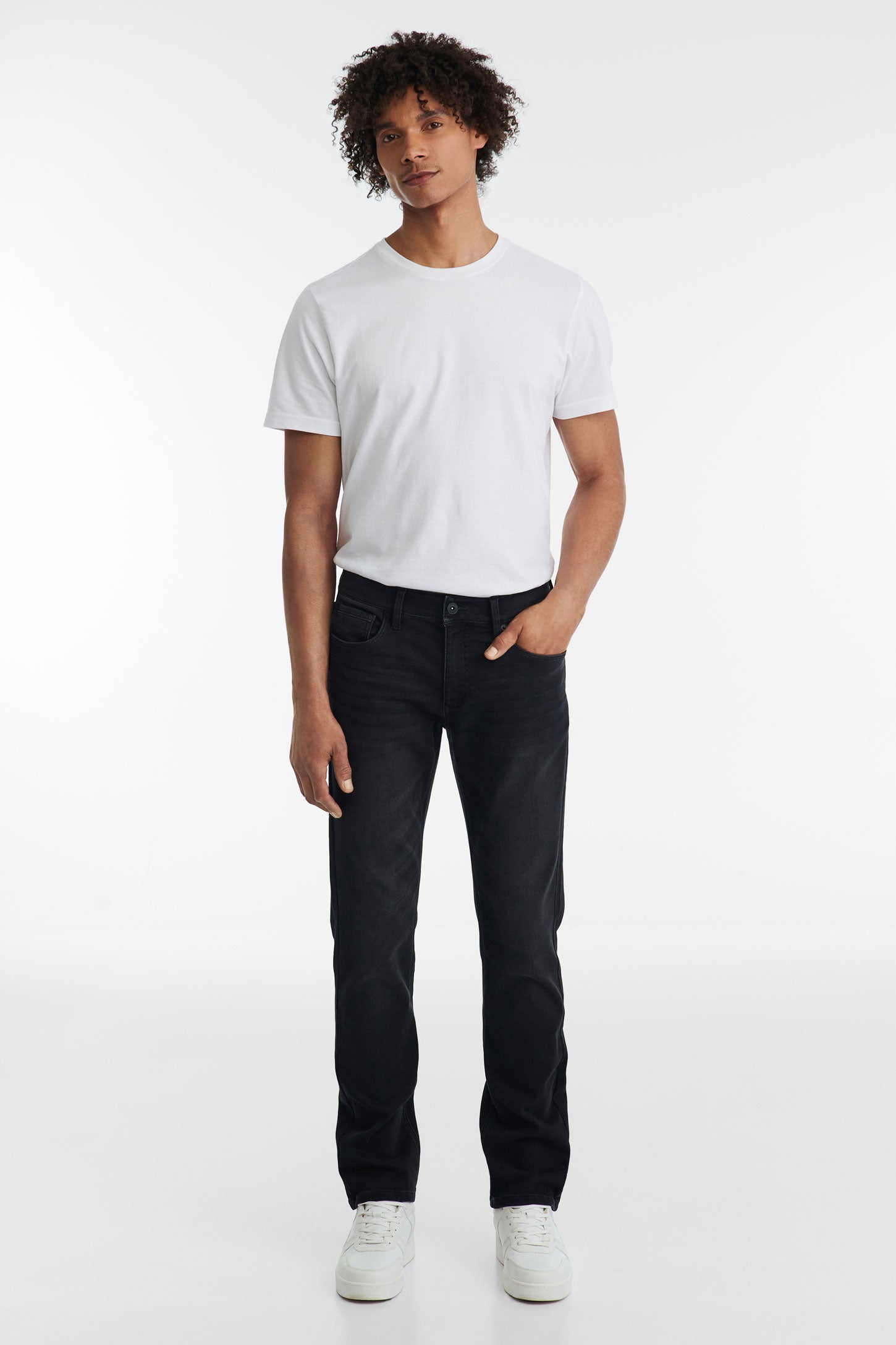 Jeans 5 poches coupe régulière 30'' - Homme && CHARBON