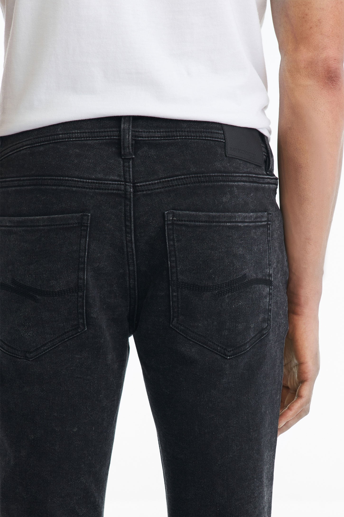 Jeans 5 poches coupe ajustée 30'' - Homme && NOIR
