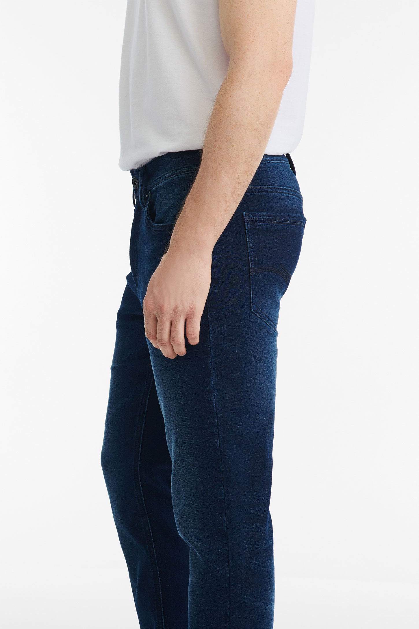 Jeans 5 poches, coupe régulière 32'' - Homme && INDIGO