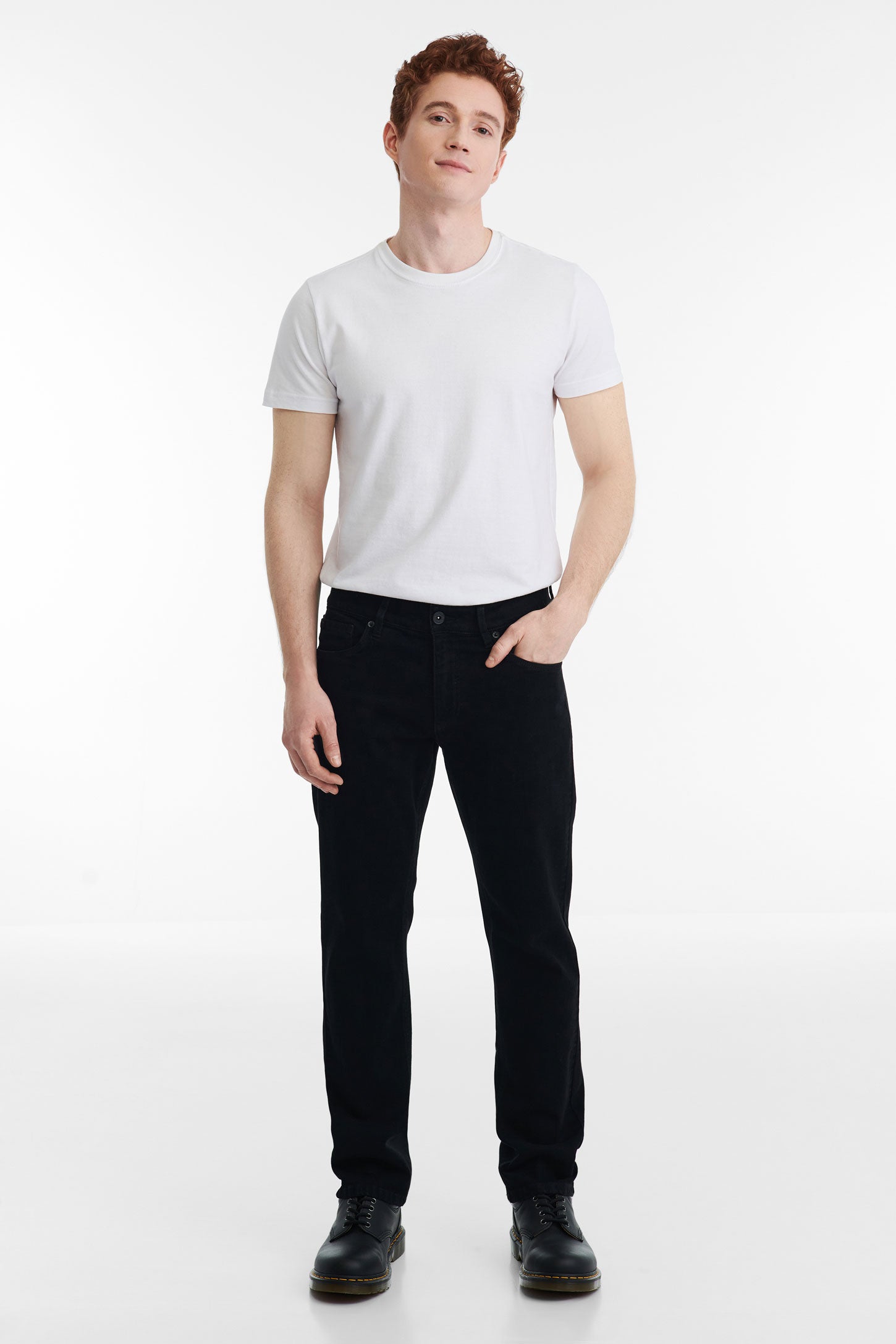 Jeans 5 poches coupe régulière 30'' - Homme && NOIR