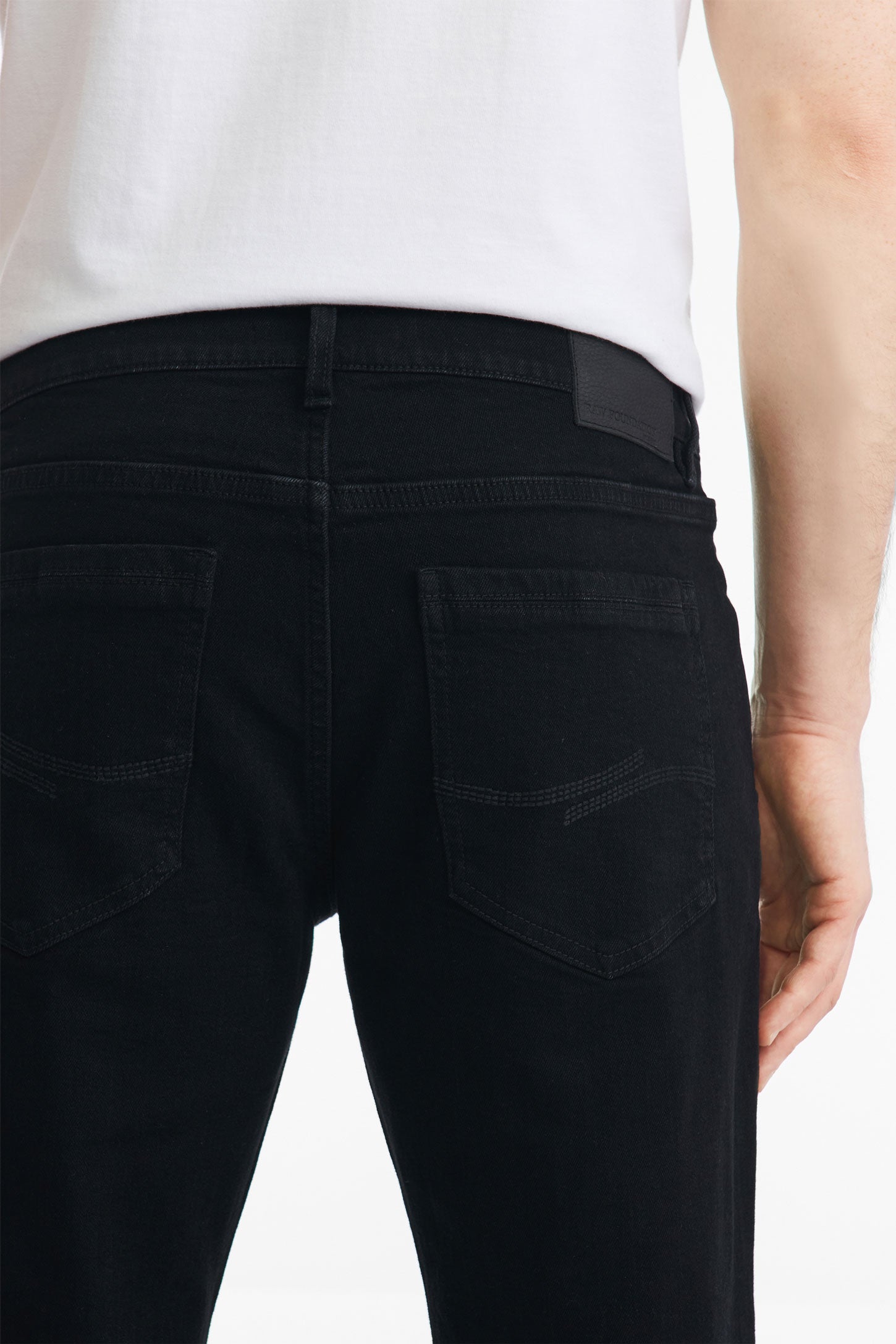 Jeans 5 poches coupe régulière 30'' - Homme && NOIR