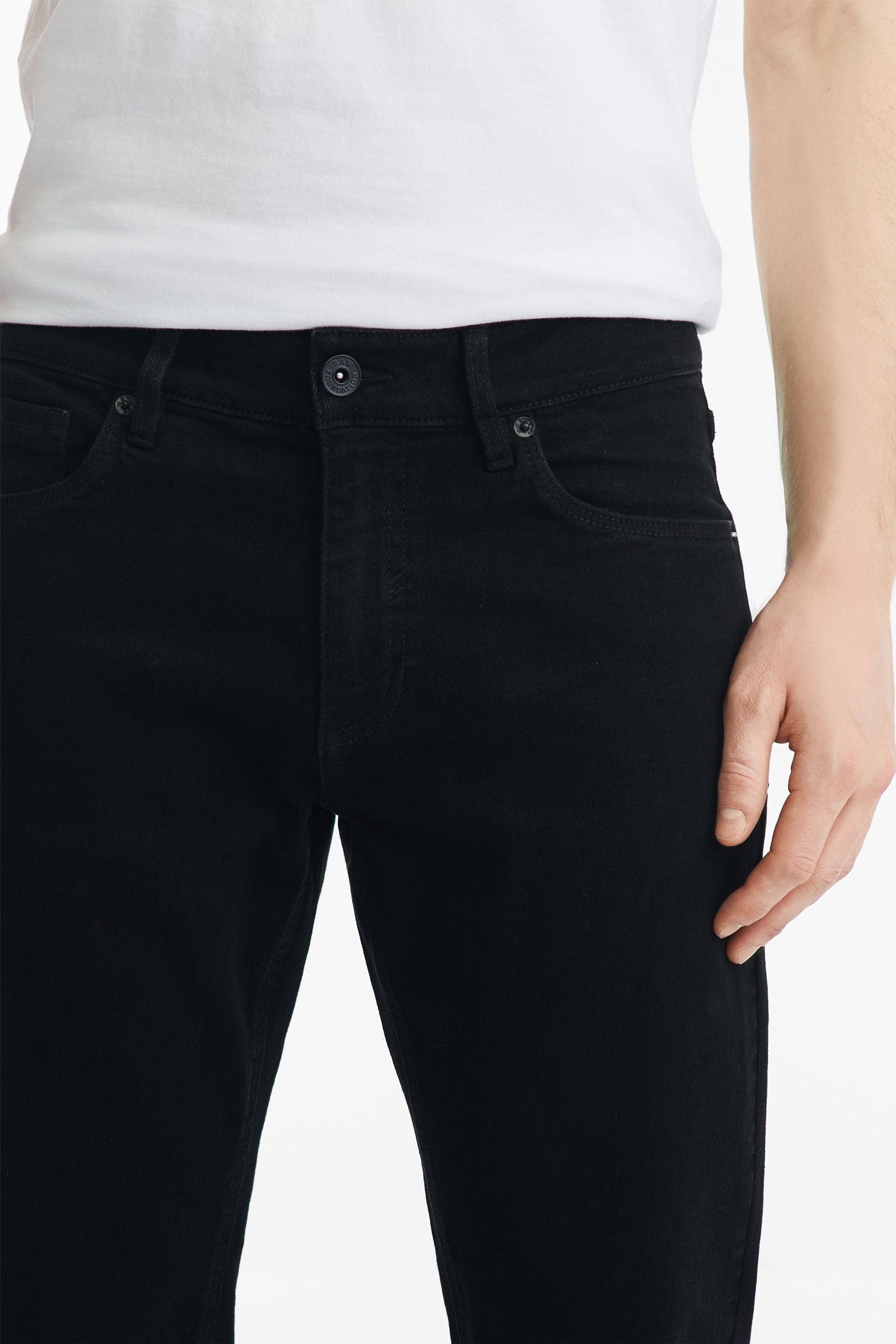 Jeans 5 poches coupe régulière 30'' - Homme && NOIR