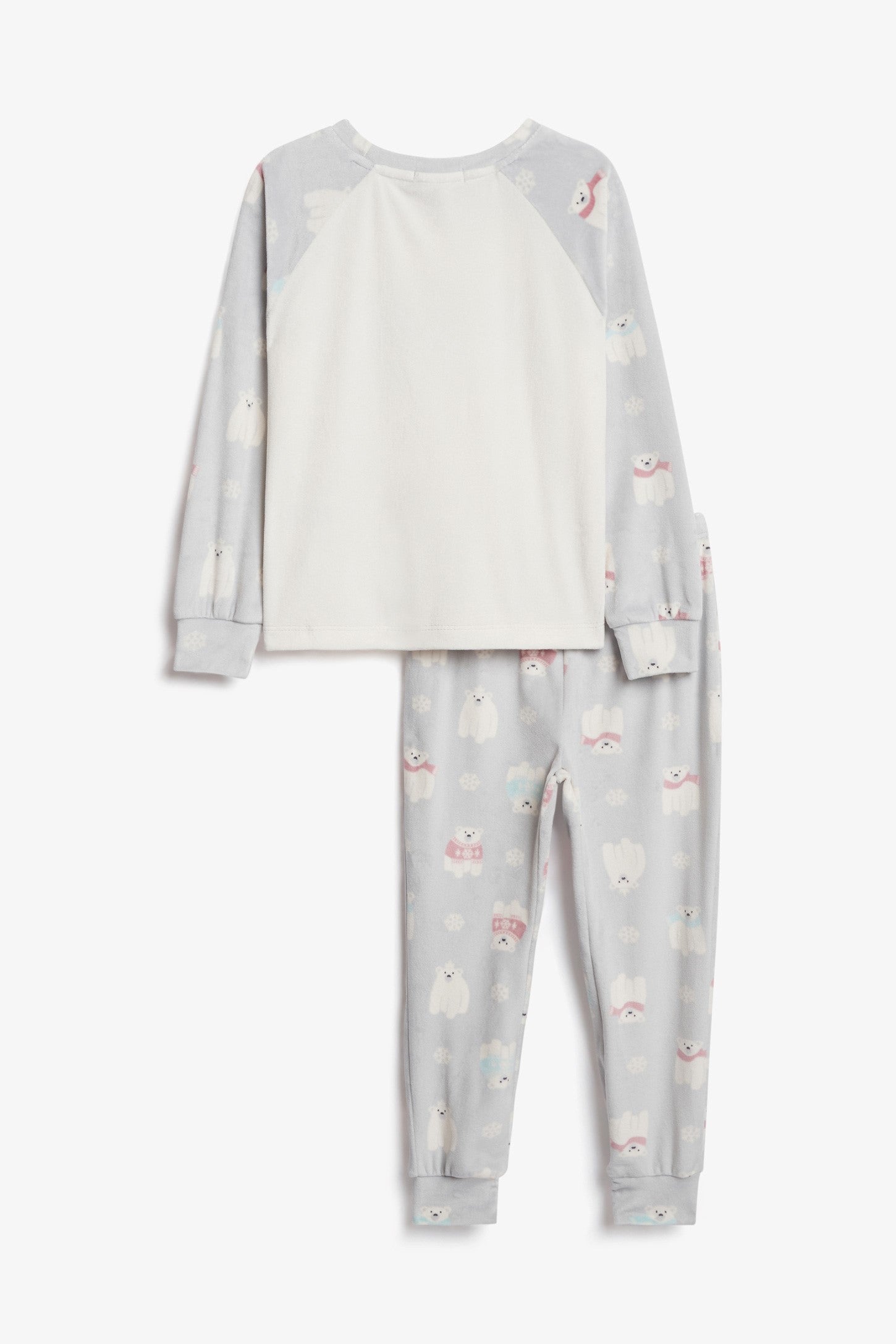 Pyjama 2-pièces en micro velours - Enfant fille && GRIS MULTI