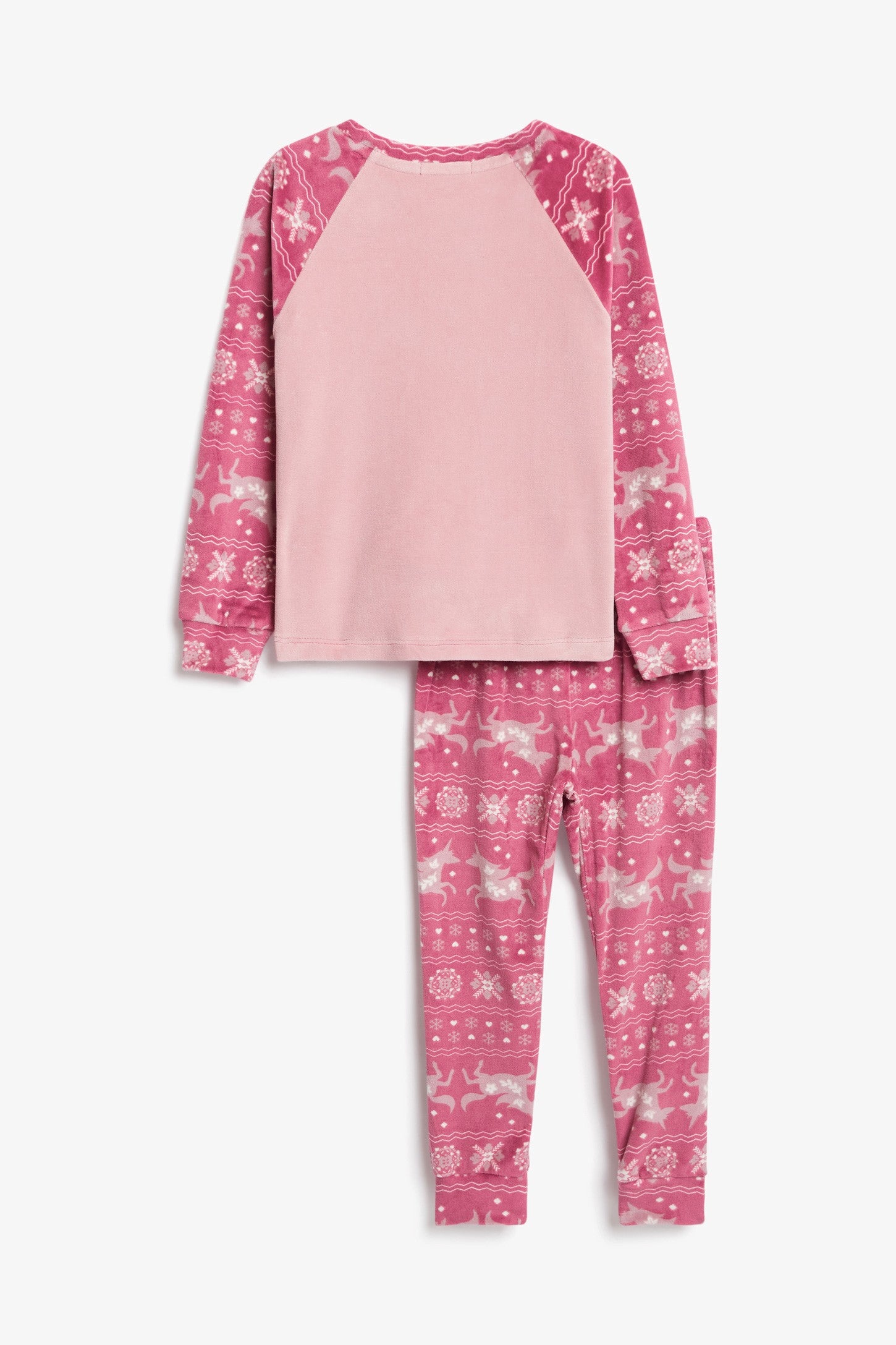 Pyjama 2-pièces en micro velours - Enfant fille && FUCHSIA MULTI