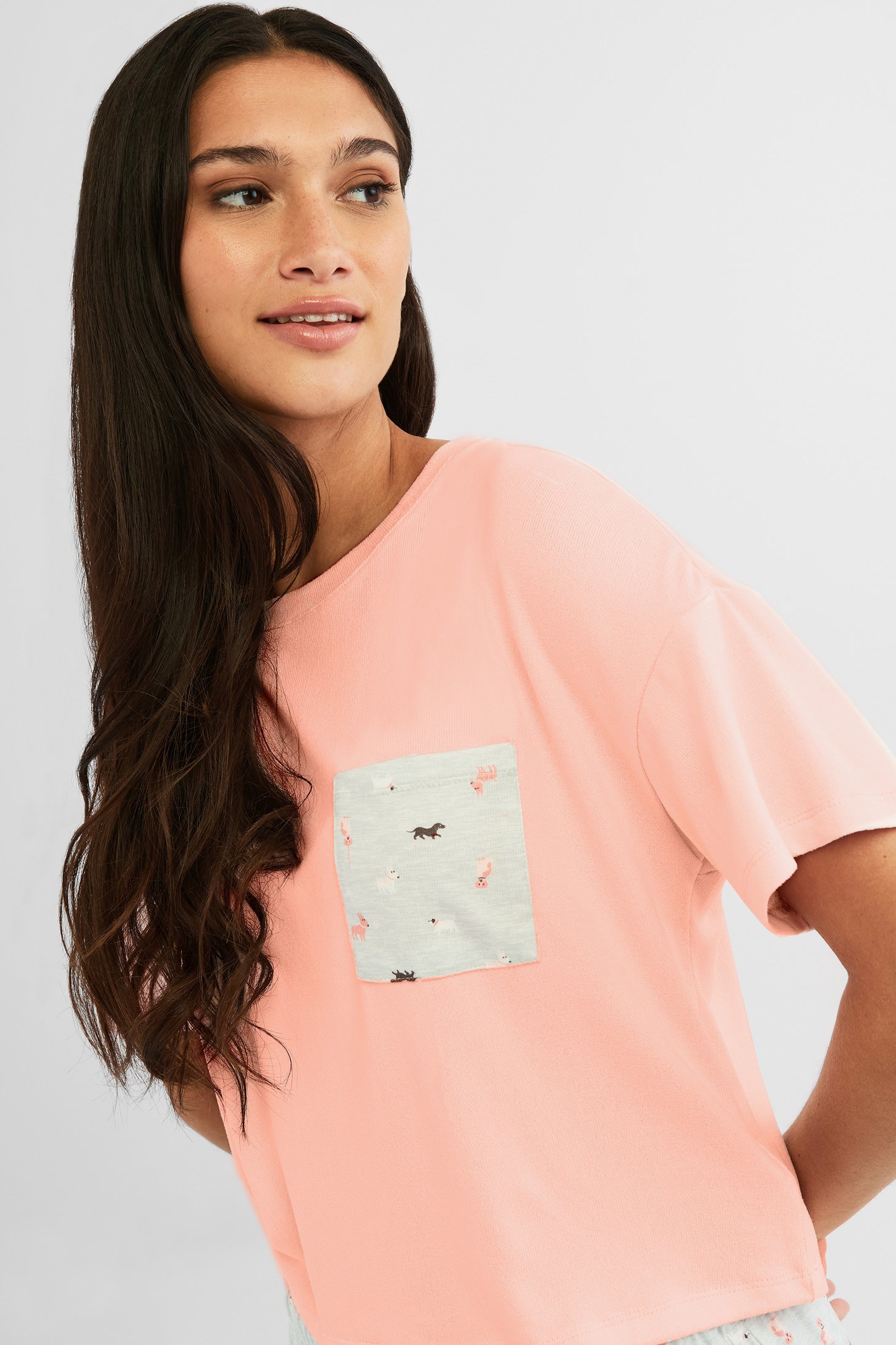 T-shirt pyjama - Femme && ROSE PALE