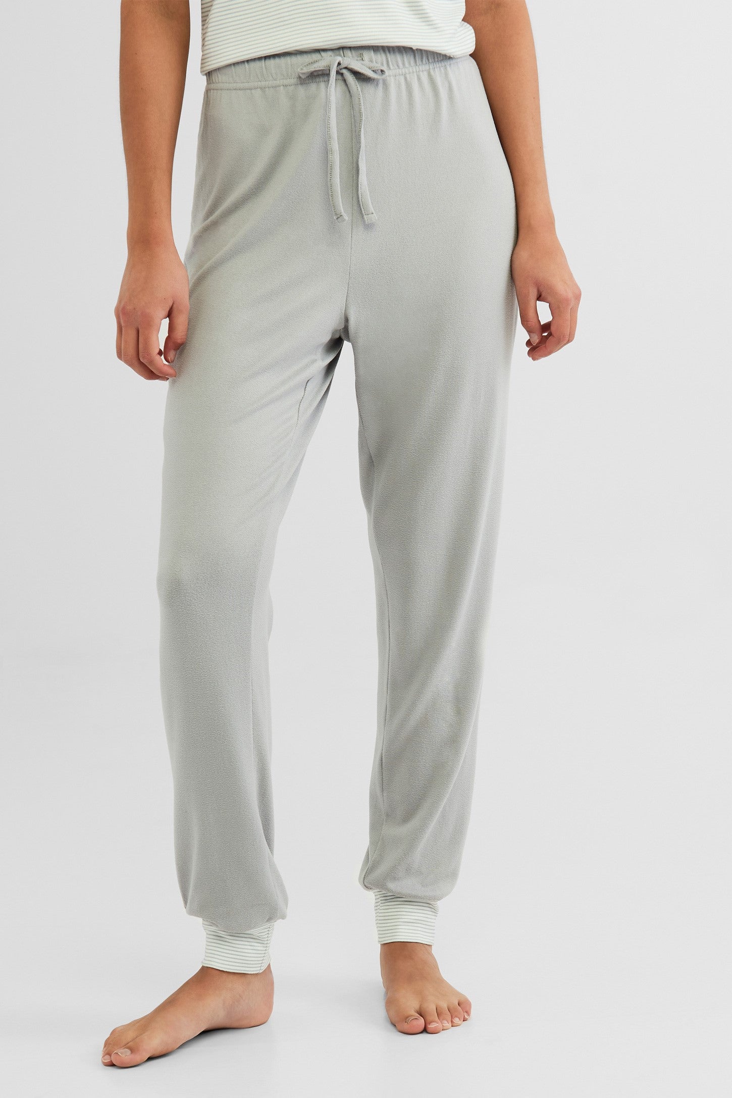 Pantalon pyjama jogger - Femme && GRIS
