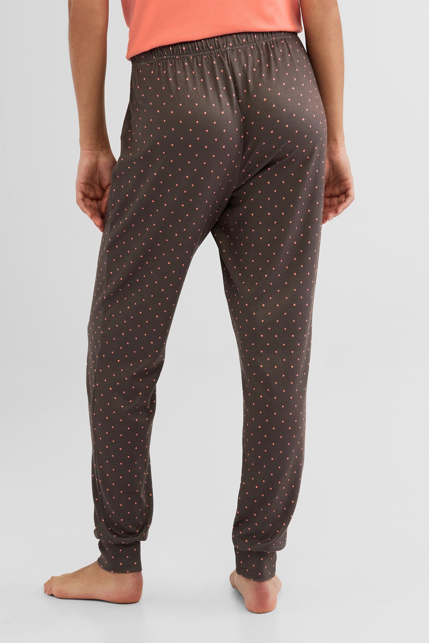 Pantalon pyjama jogger - Femme && GRIS FONCE