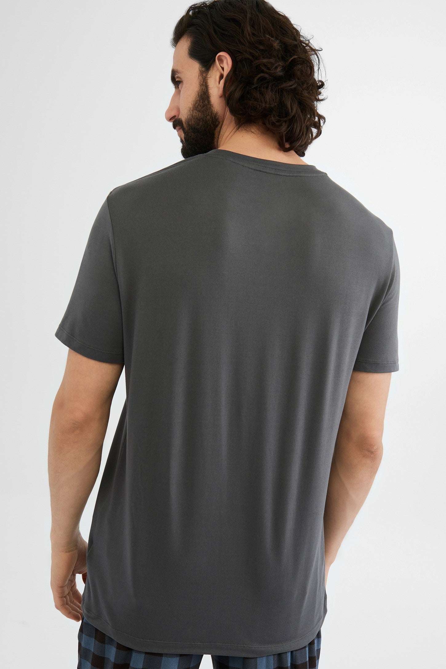 T-shirt pyjama, 2/40$ - Homme && GRIS FONCE