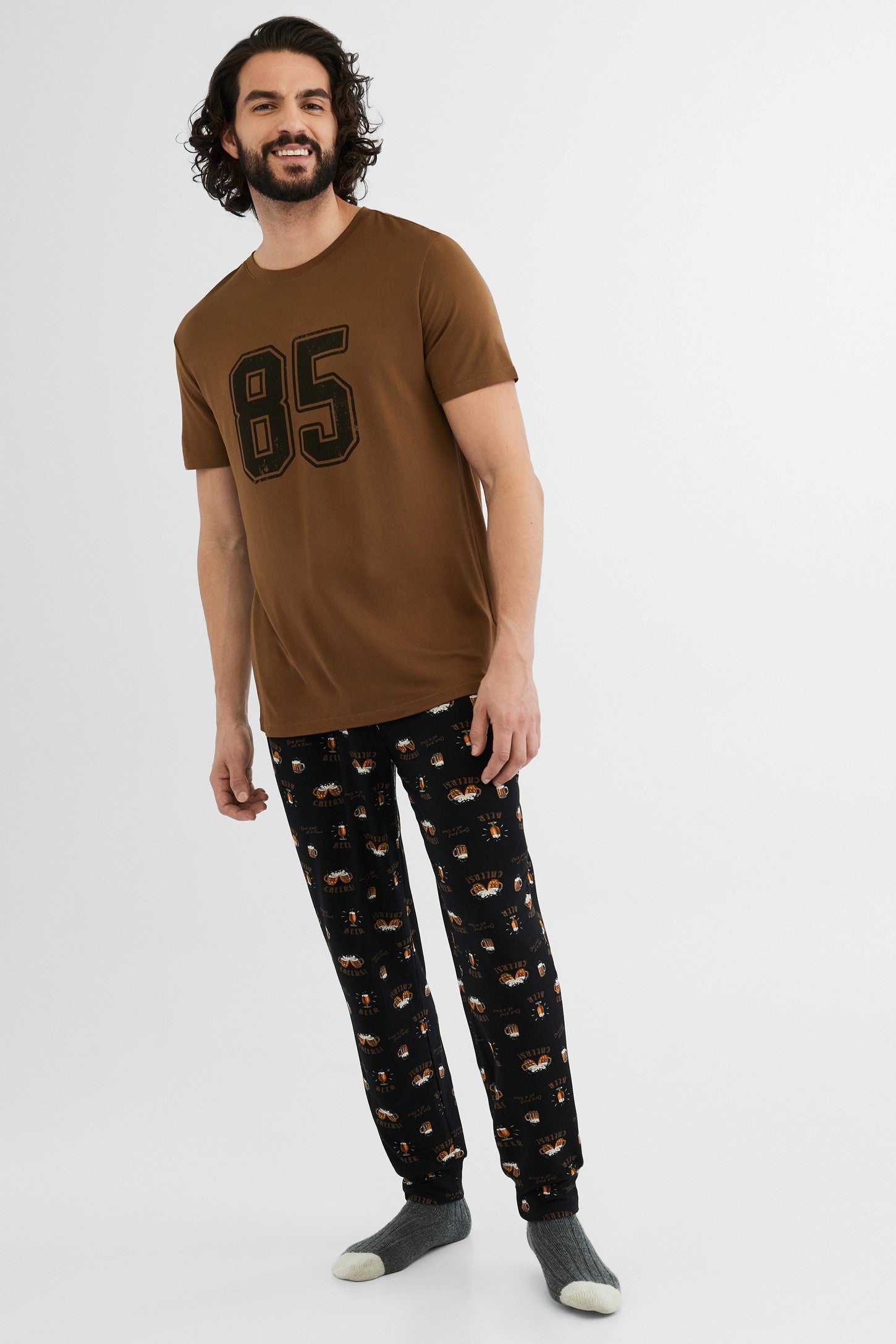 Pantalon pyjama jogger, 2/50$ - Homme && COMBO NOIR