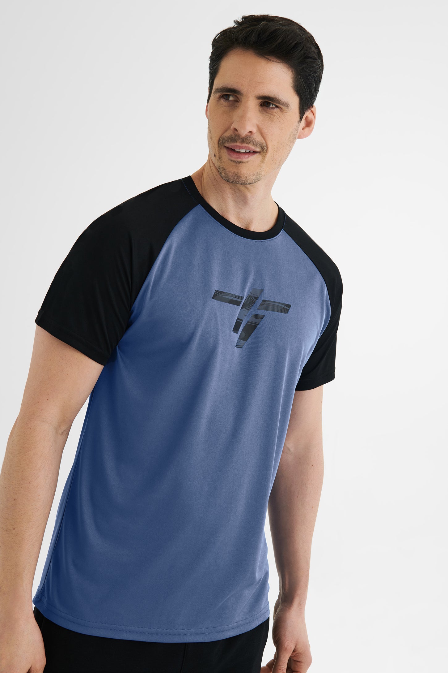 T-shirt athlétique imprimé - Homme && BLEU COBALT