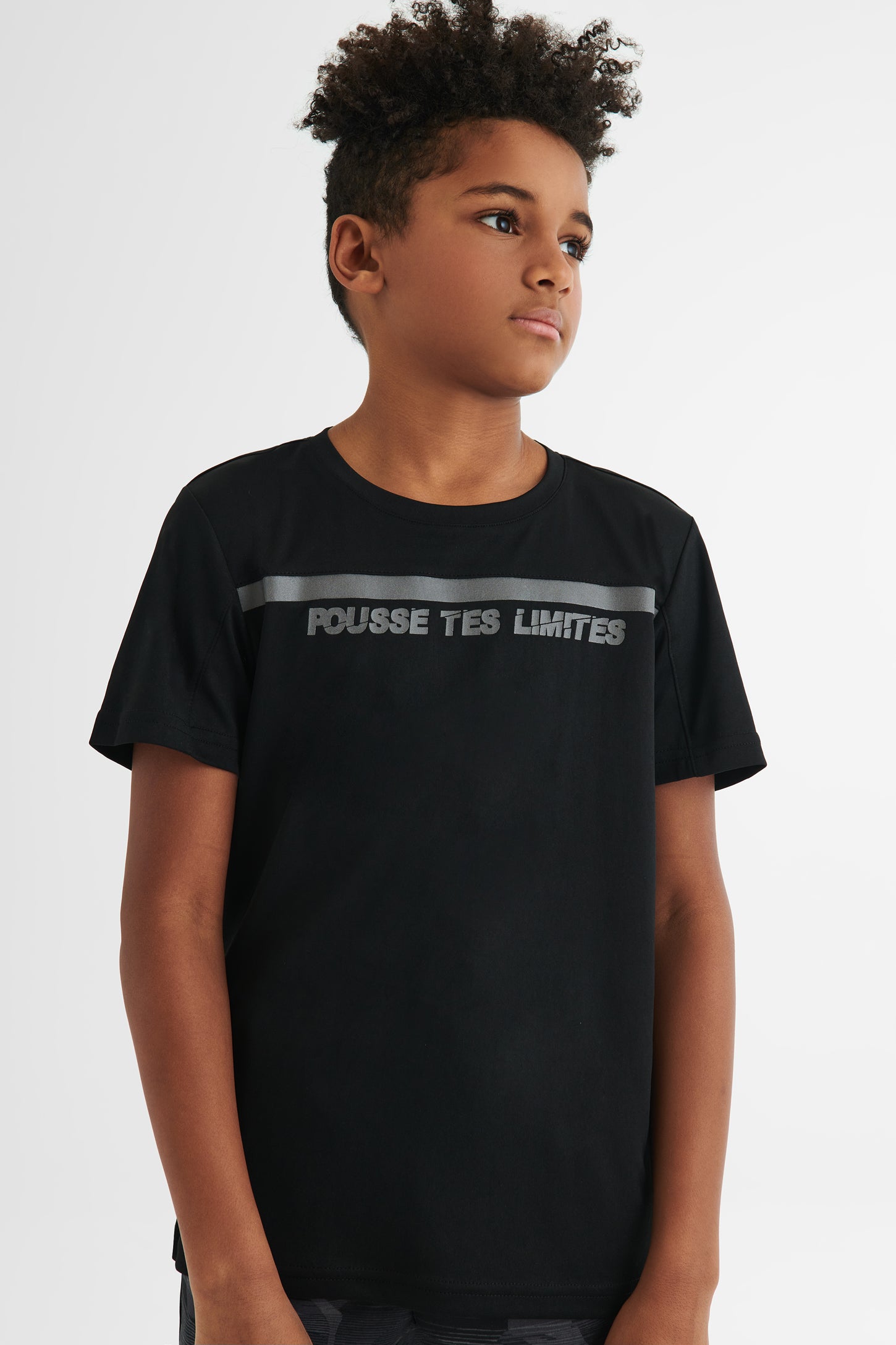 T-shirt athlétique - Ado garçon && NOIR