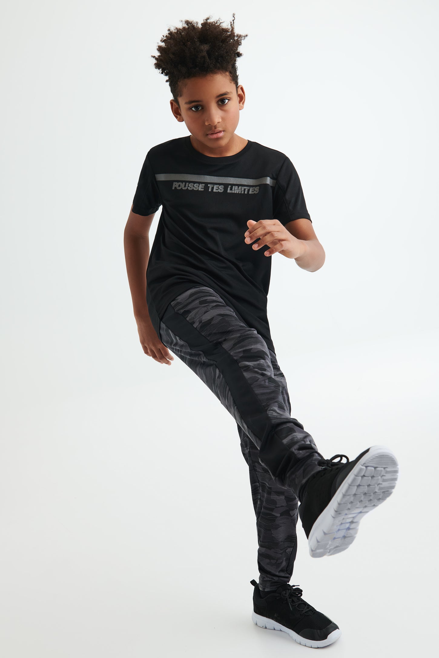 T-shirt athlétique - Ado garçon && NOIR