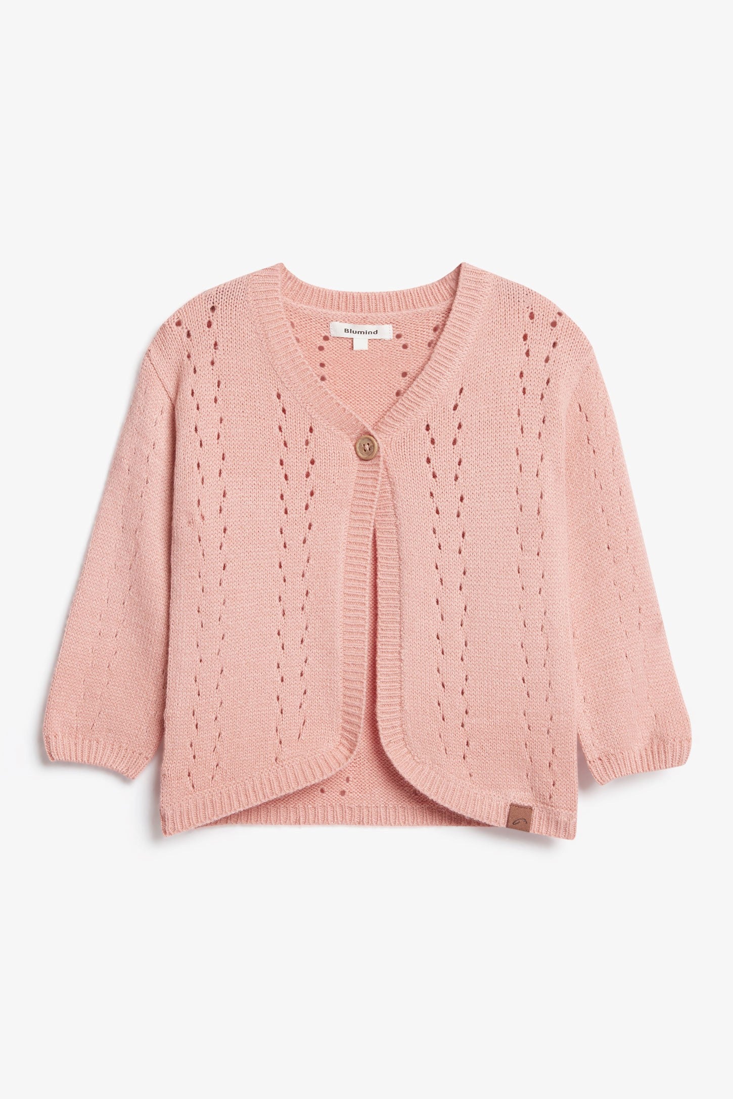 Cardigan tricot pointelle - Bébé fille && ROSE