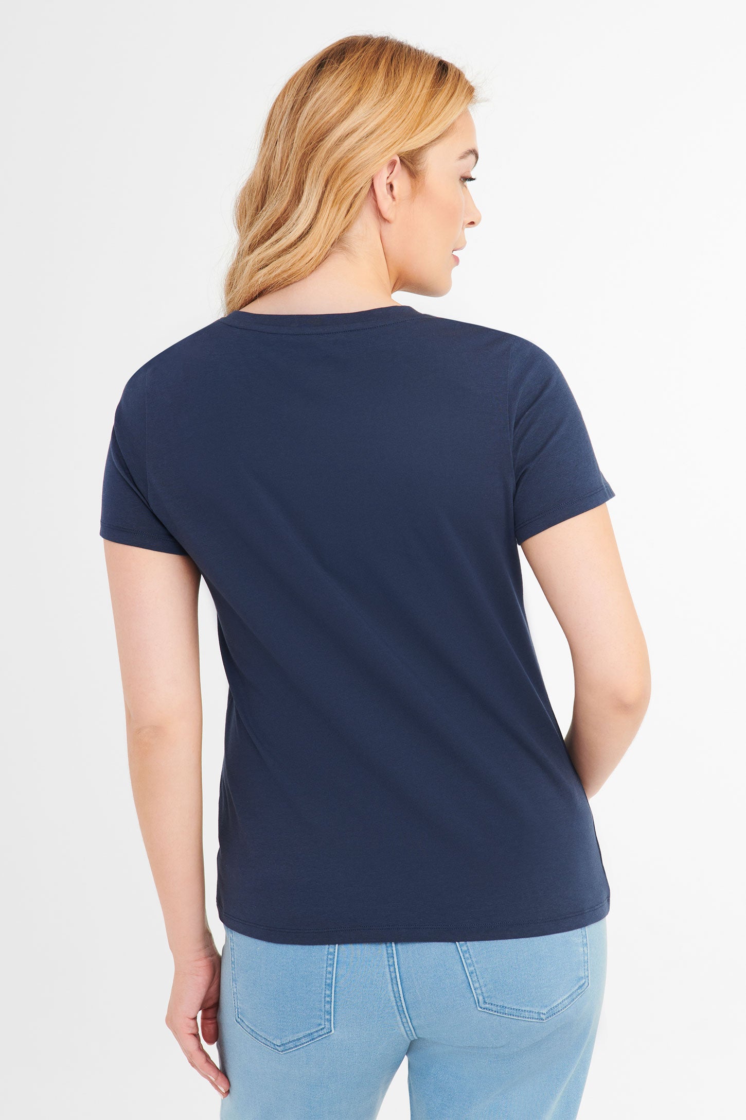 T-shirt imprimé en coton - Femme && MARIN
