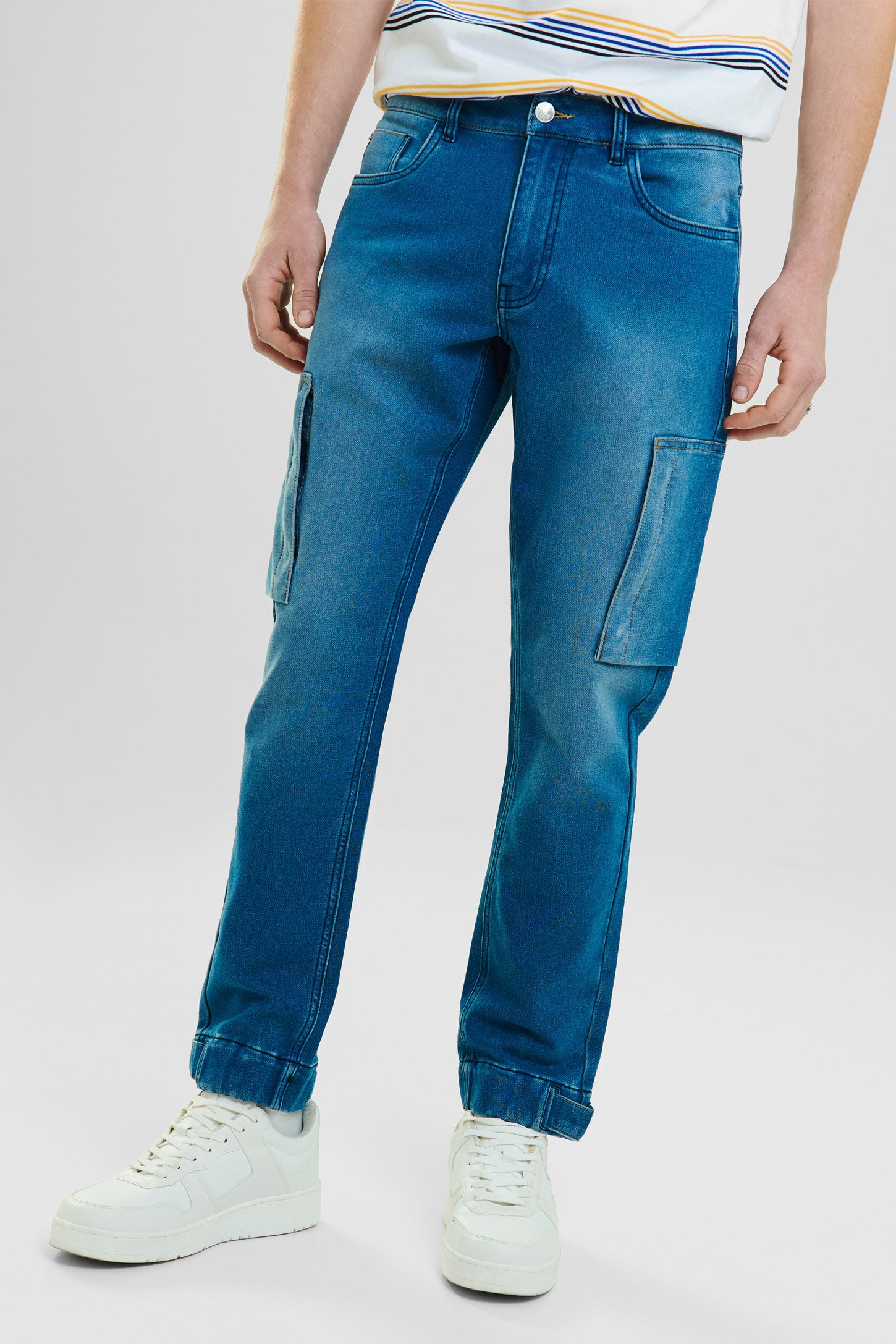 Jeans coupe jogger - Homme && DENIM PALE