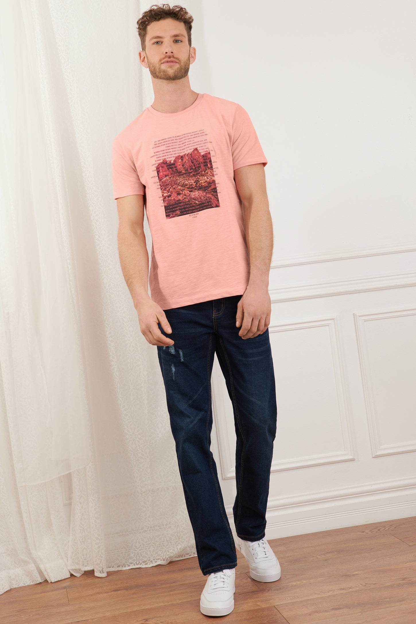 T-shirt imprimé en coton - Homme && ROSE