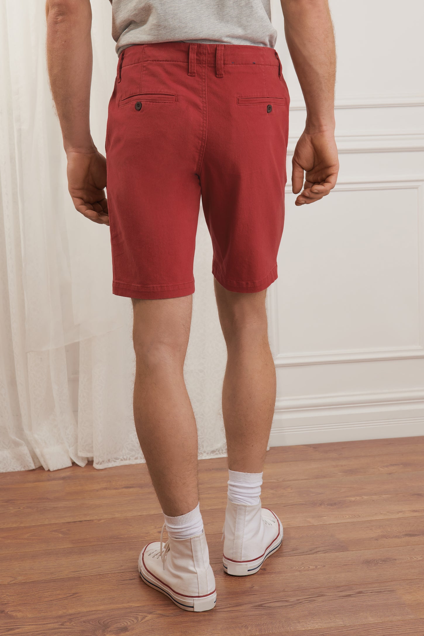 Regular fit twill shorts Men Aubainerie