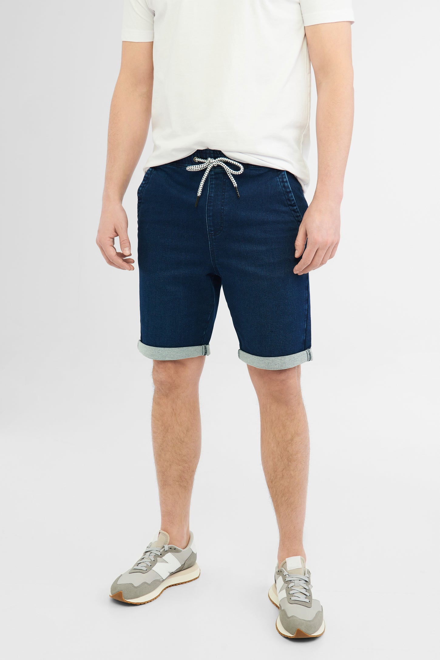 Short en jeans - Homme && DENIM FONCE