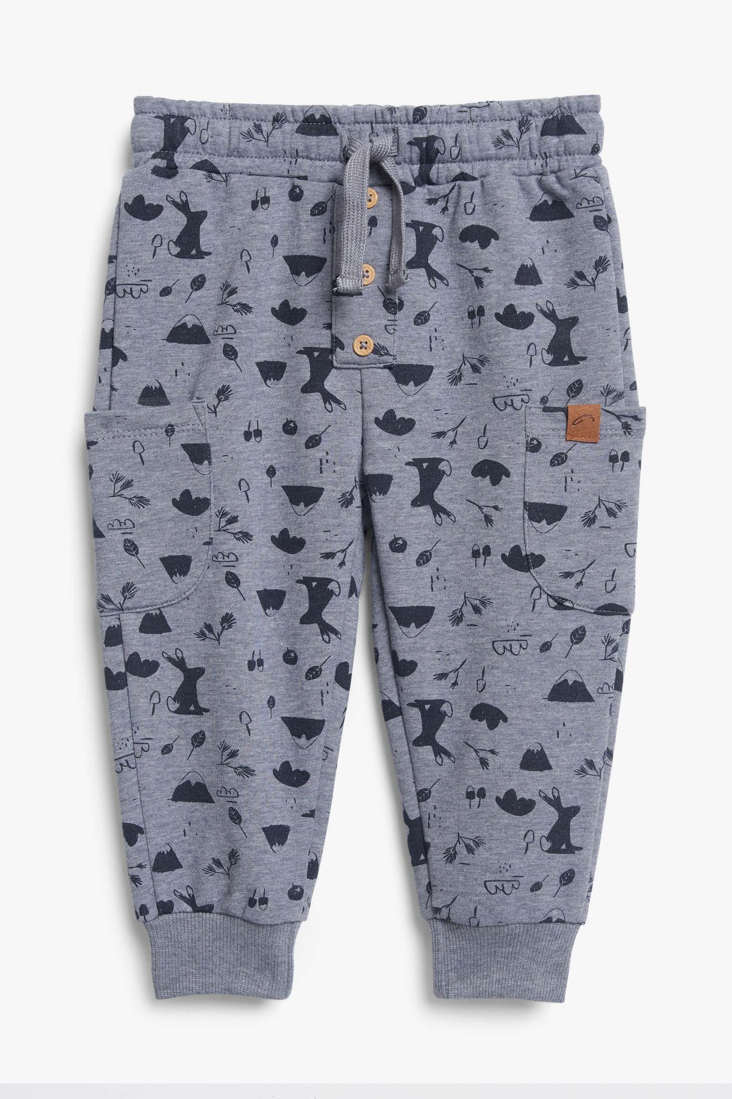 Pantalon jogger cargo coton ouaté - Bébé garçon && GRIS MULTI