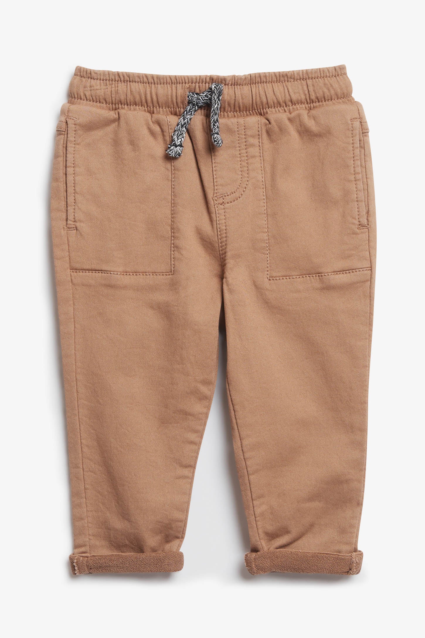 Pantalon taille élastique en coton - Bébé garçon && BEIGE