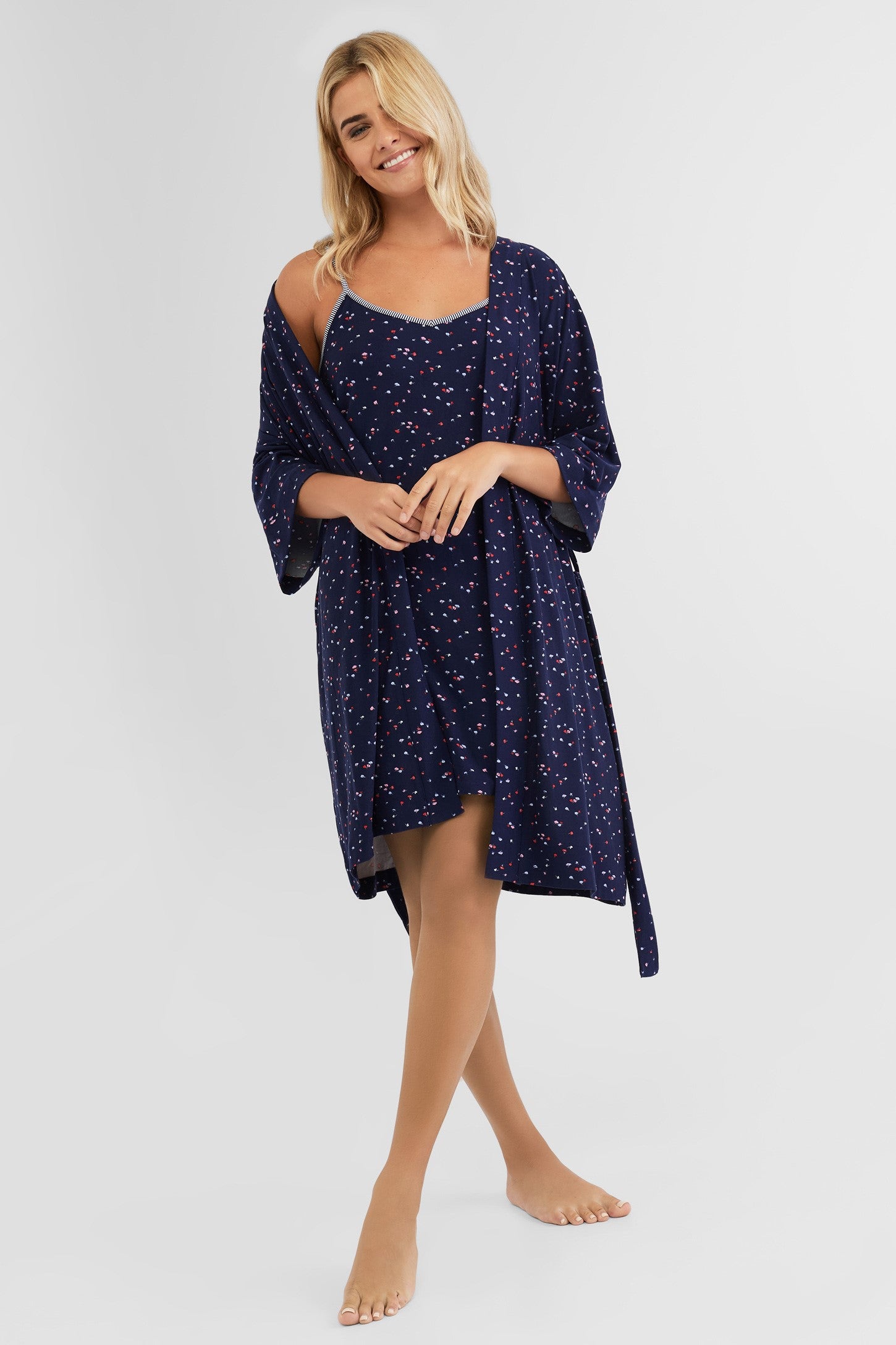 Robe de chambre - Femme && BLEU MARINE MUL